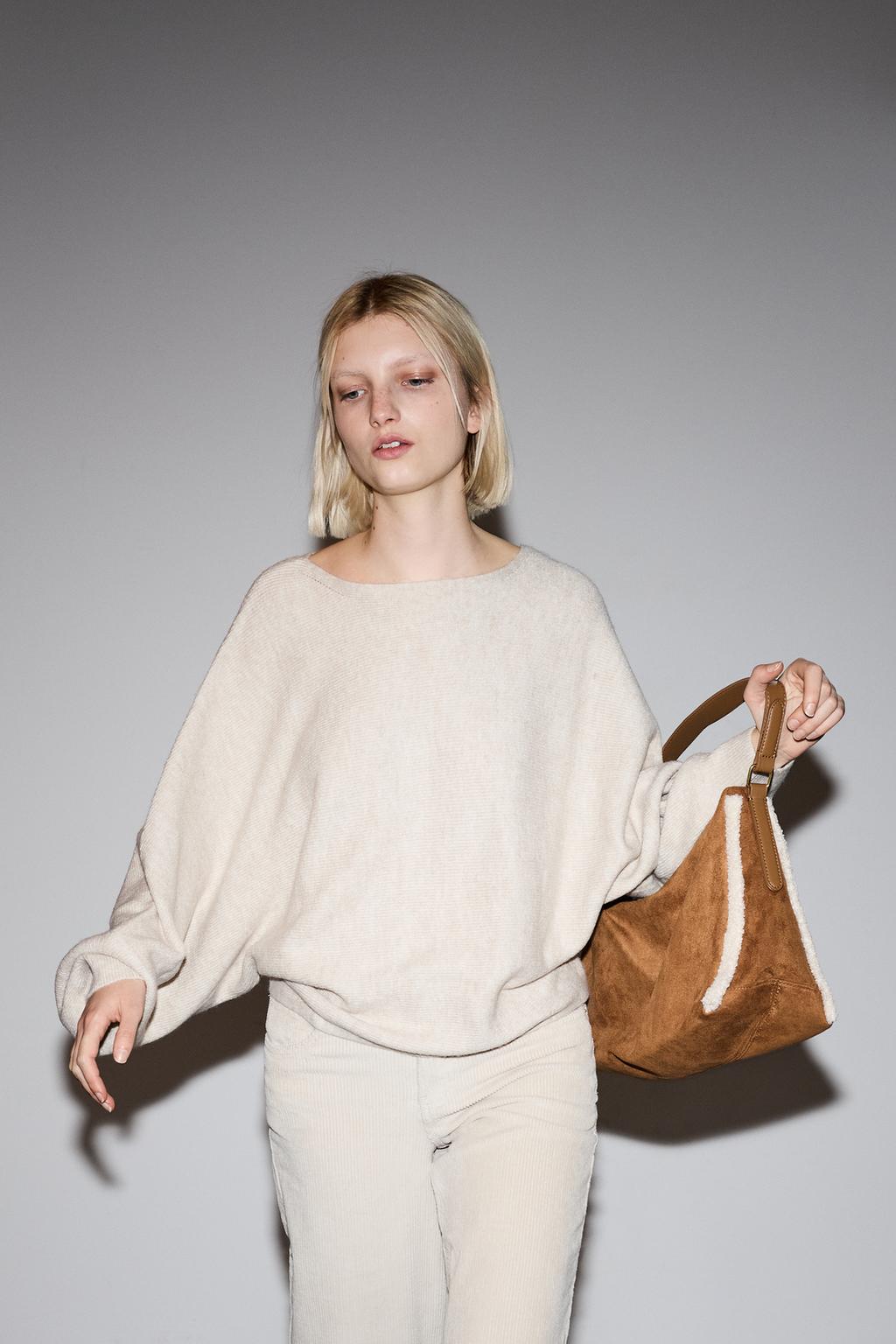 Batwing sleeve sweater