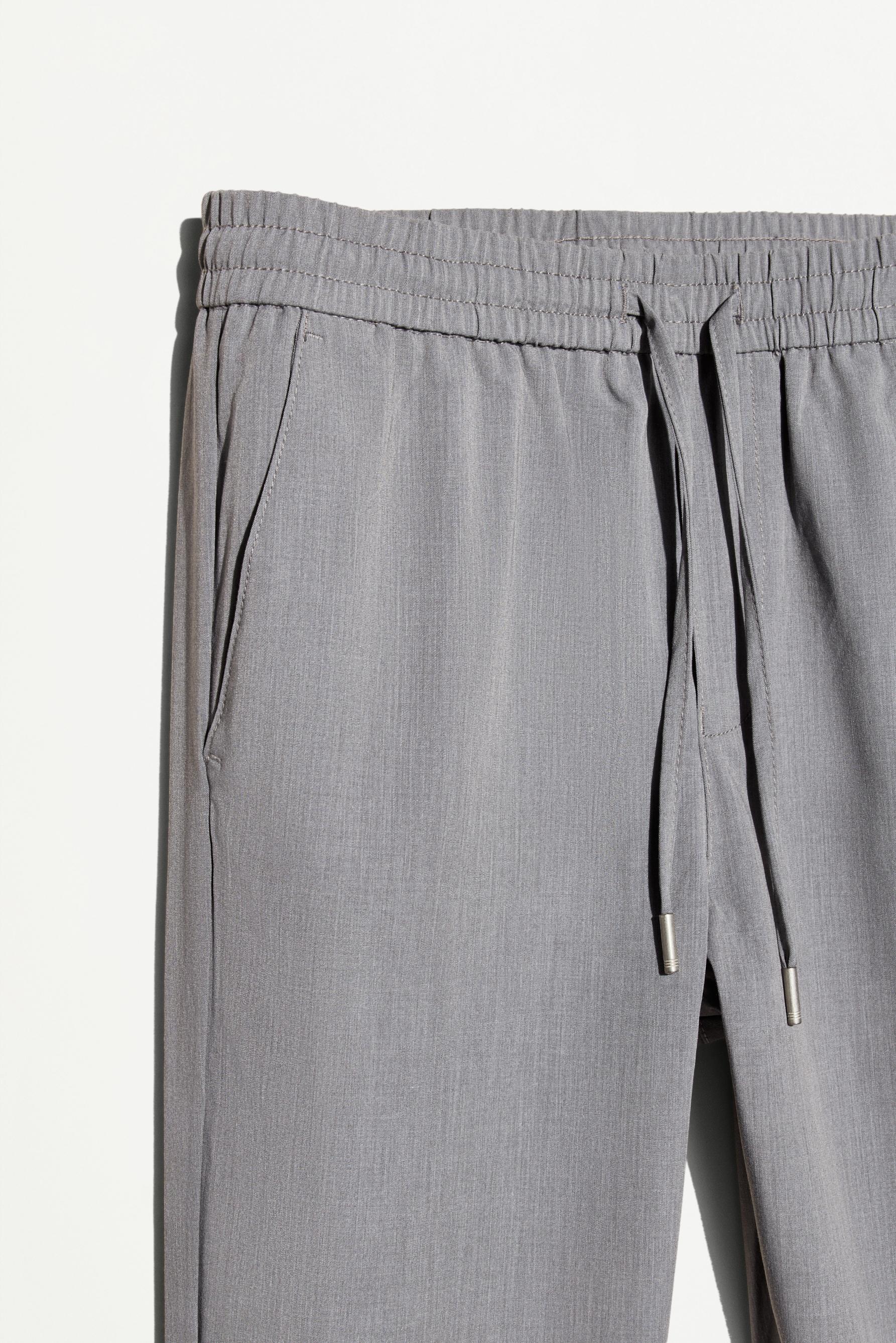 Tailored jogger trousers — GREY MARL