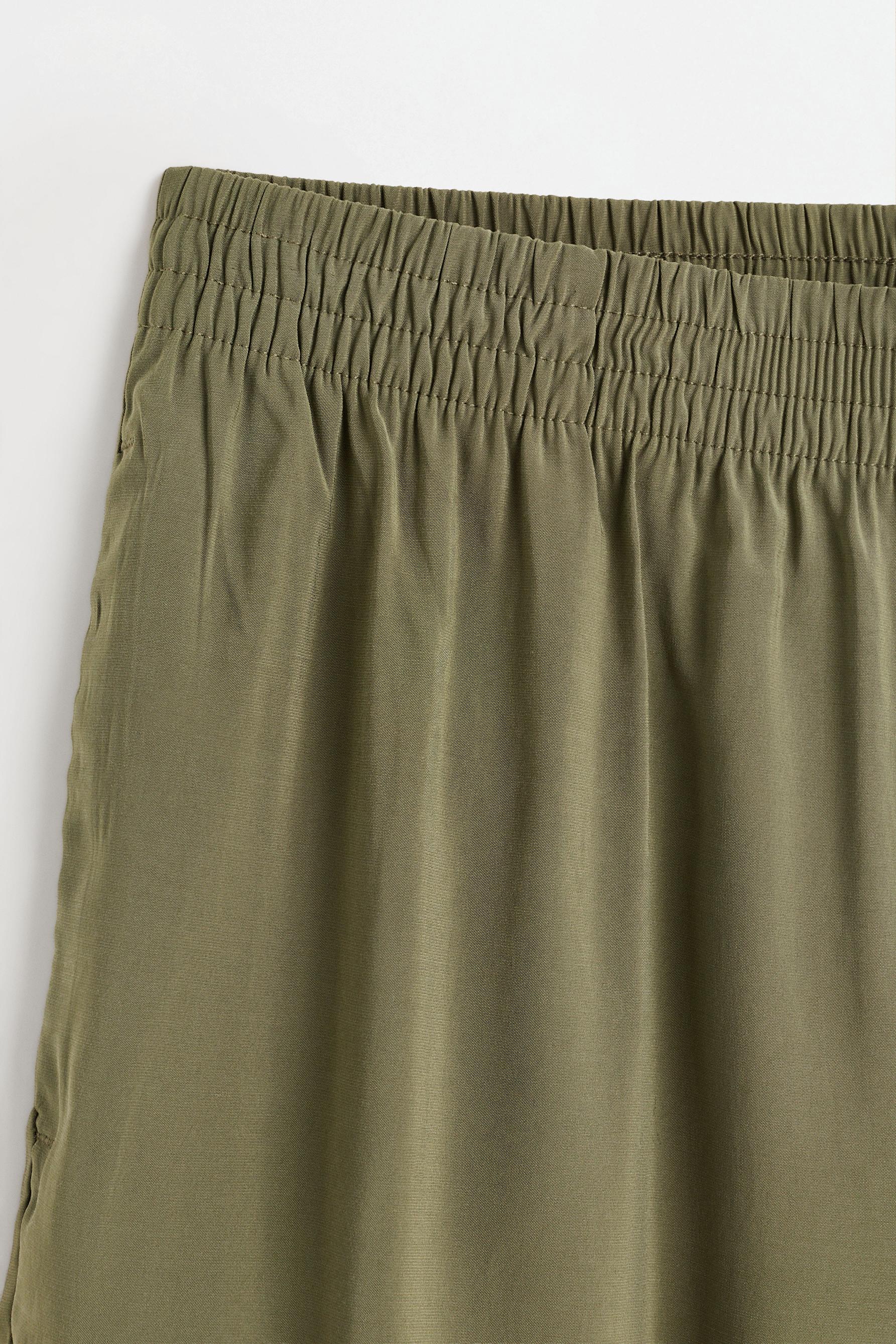 Soft-touch culottes — KHAKI