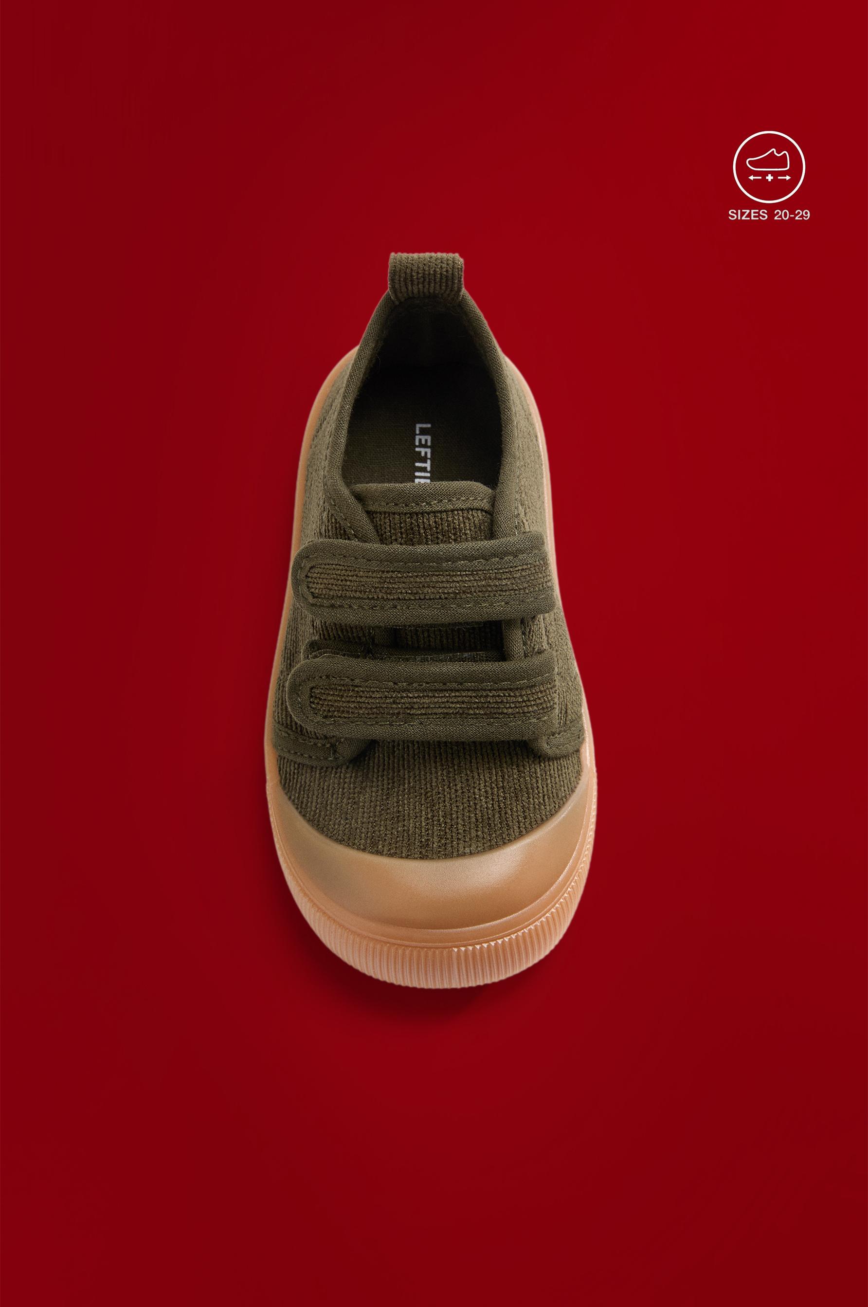 Corduroy toecap slippers — KHAKI