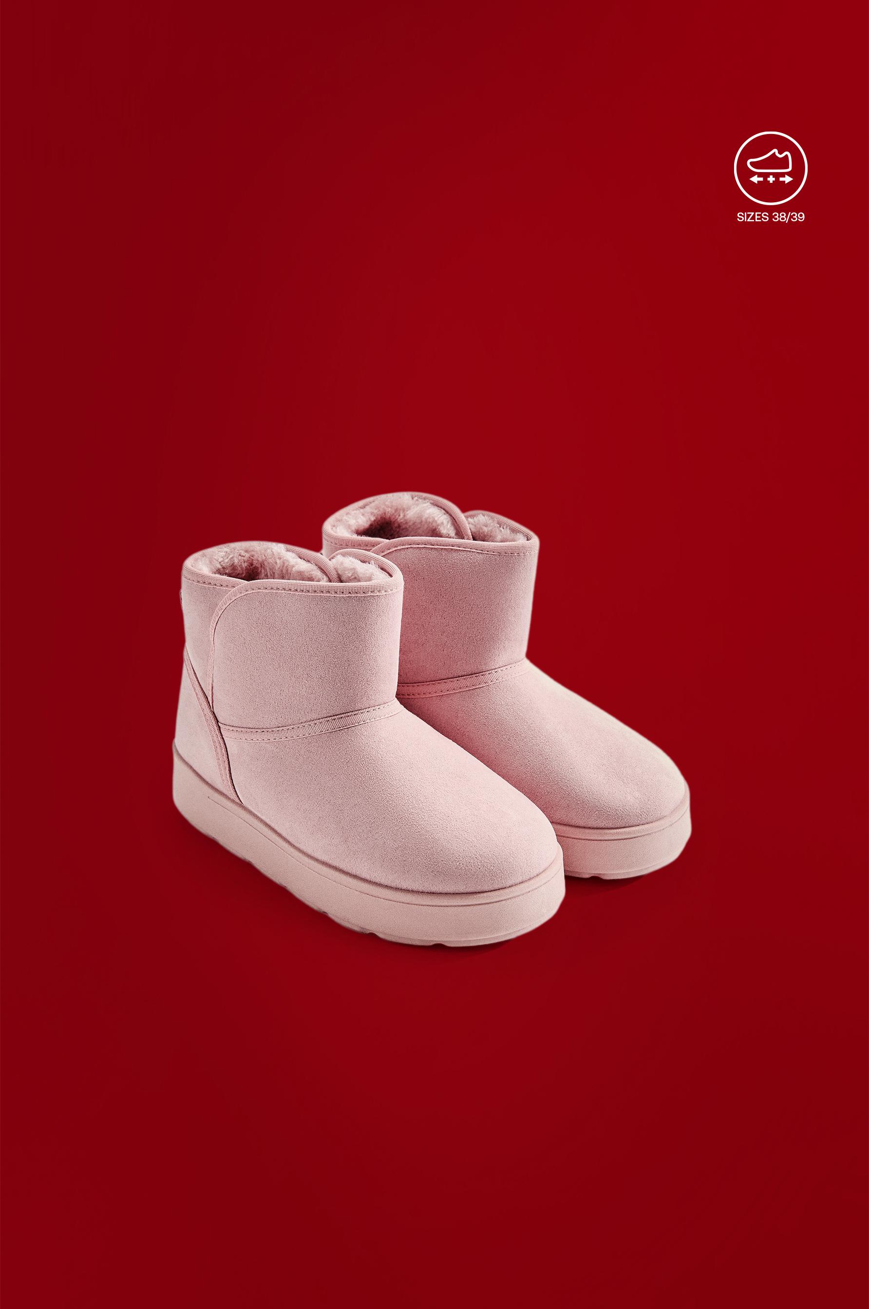 Lined ankle boot — DARK PINK