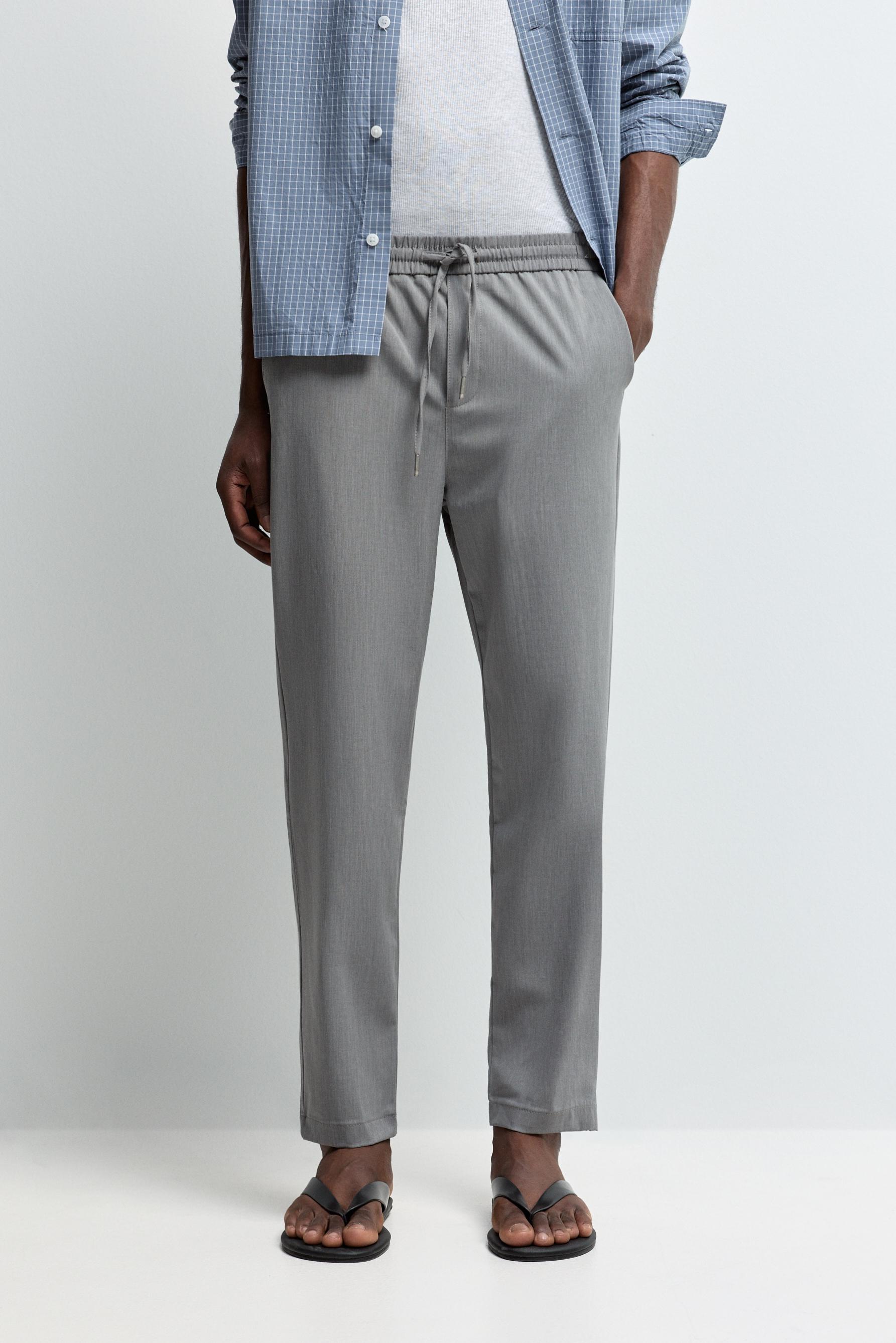 Tailored jogger trousers — GREY MARL