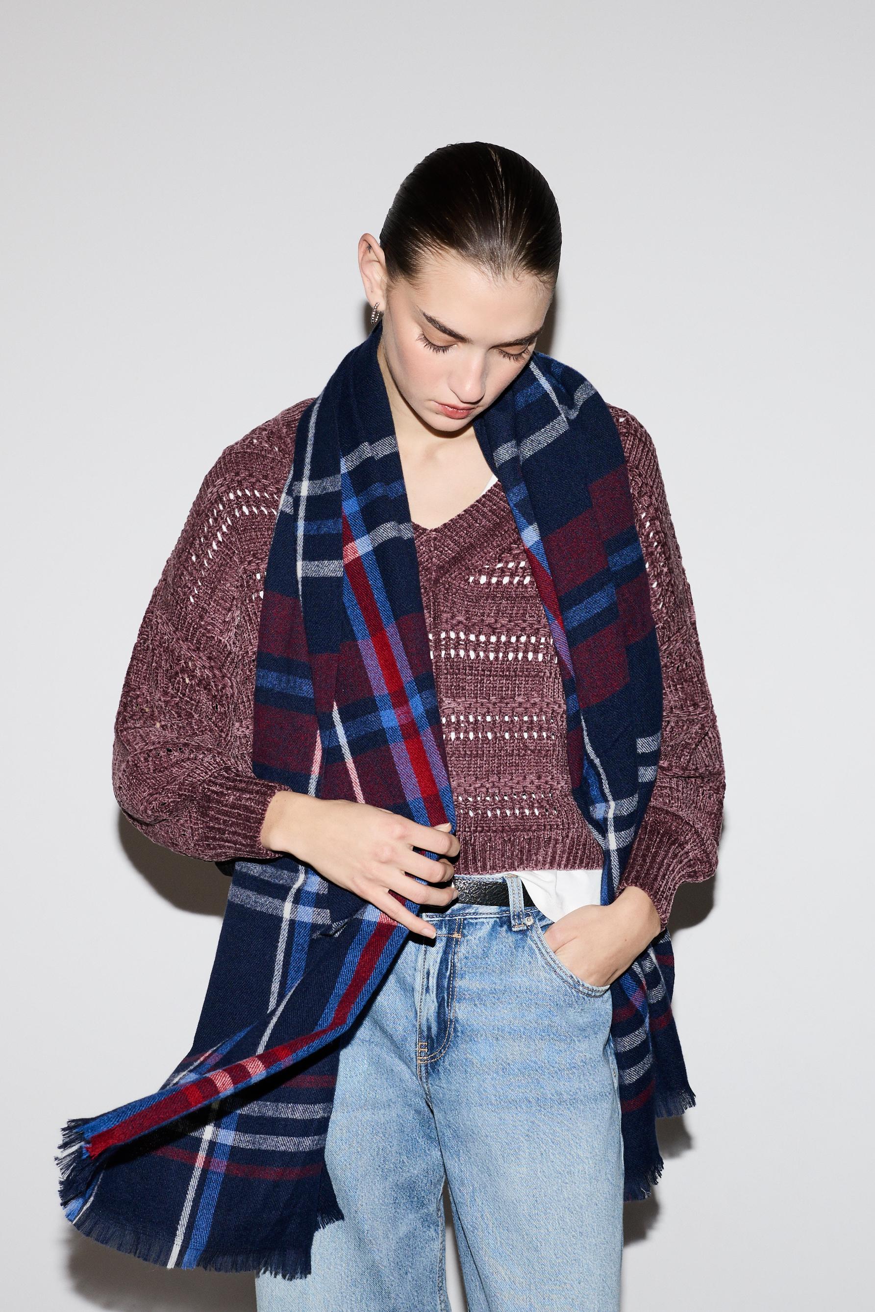 Bufanda fina estampada