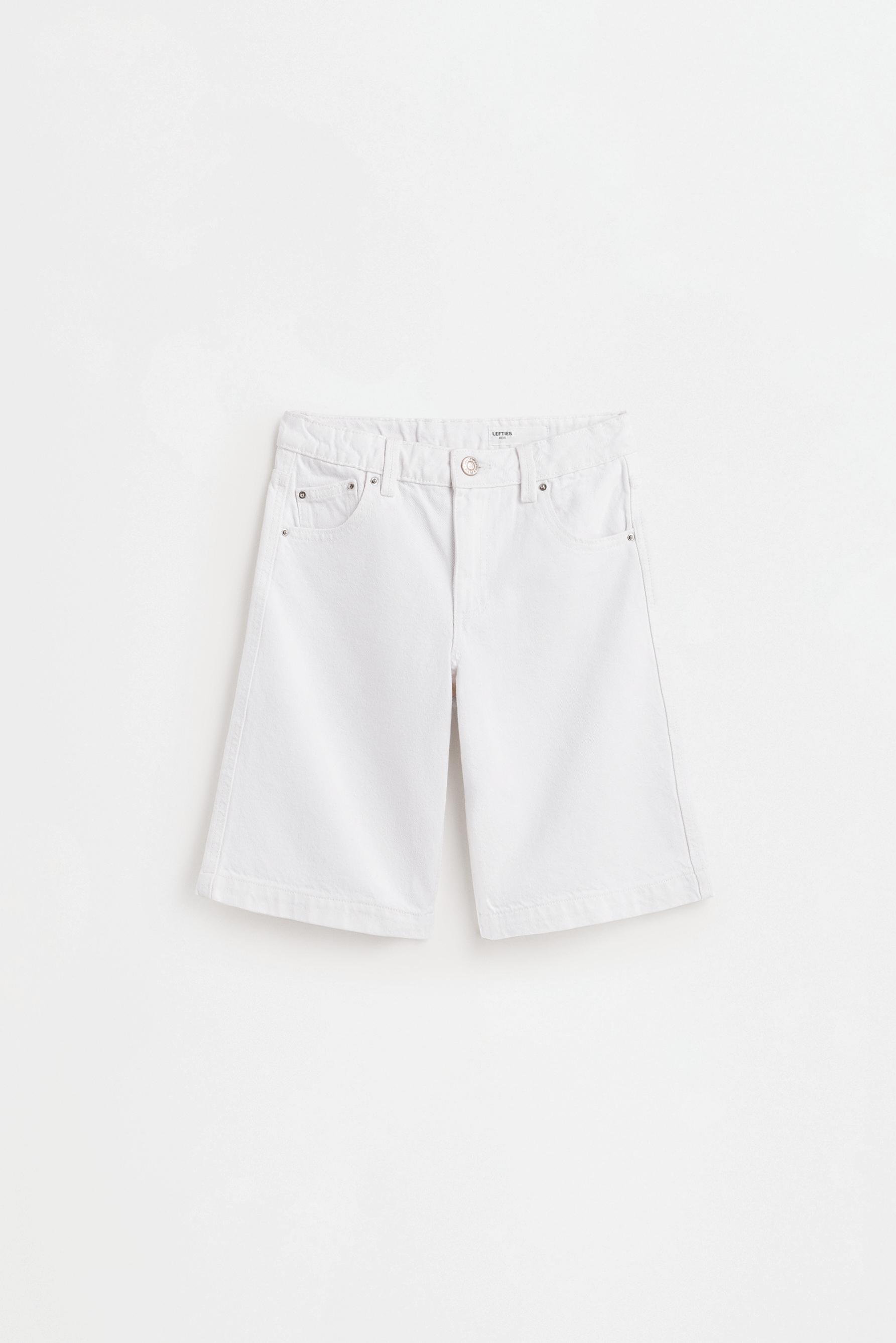 Denim Bermuda shorts — WHITE