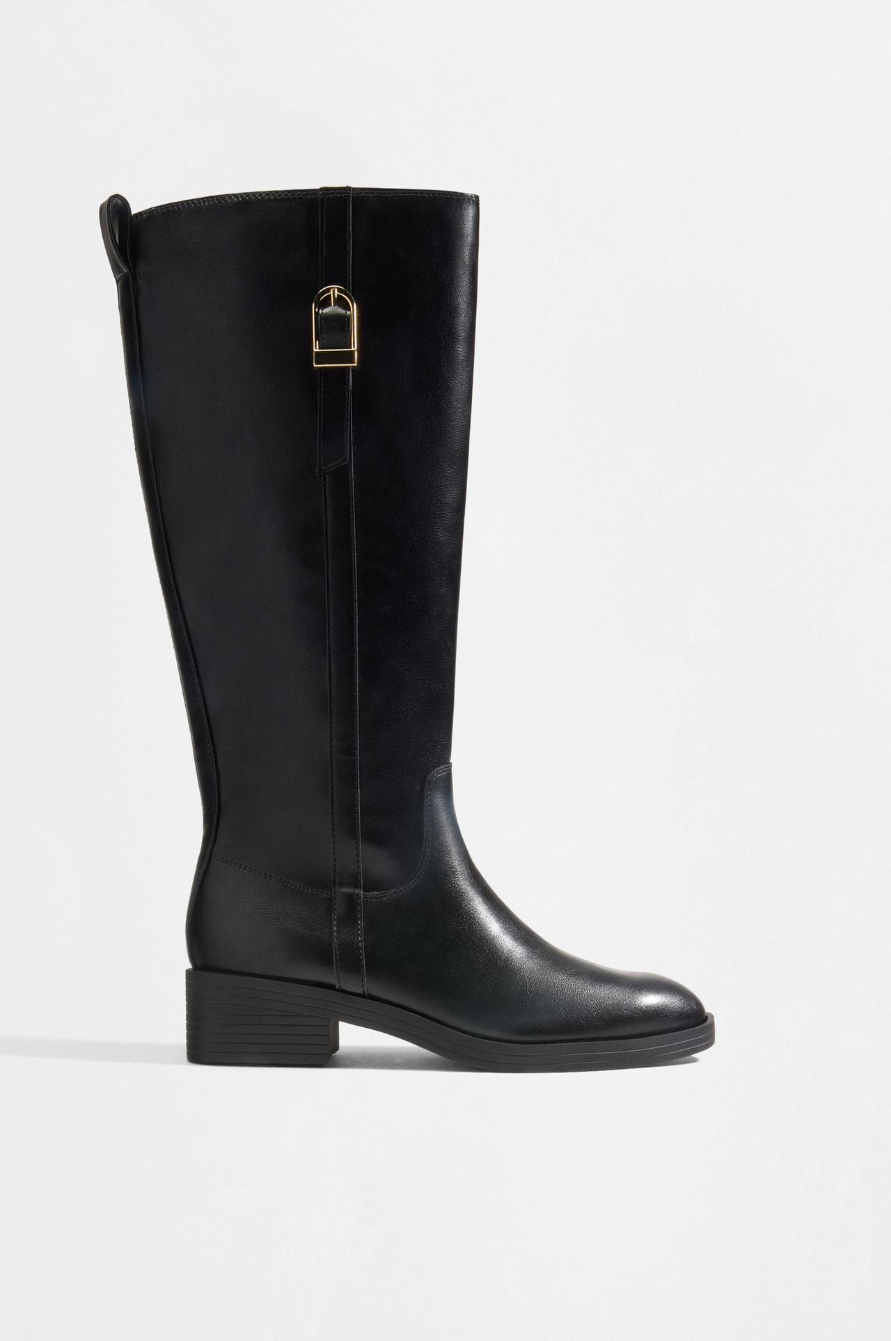Flat equestrian boot — BLACK