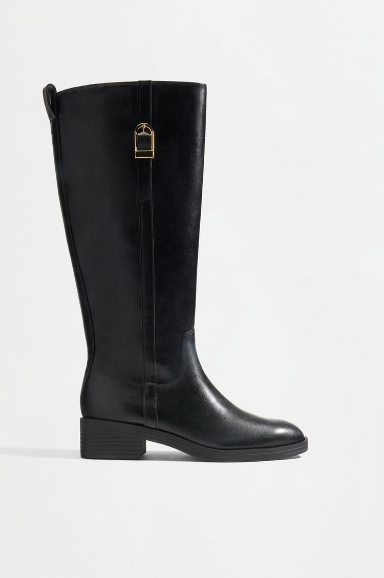 Flat equestrian boot — BLACK