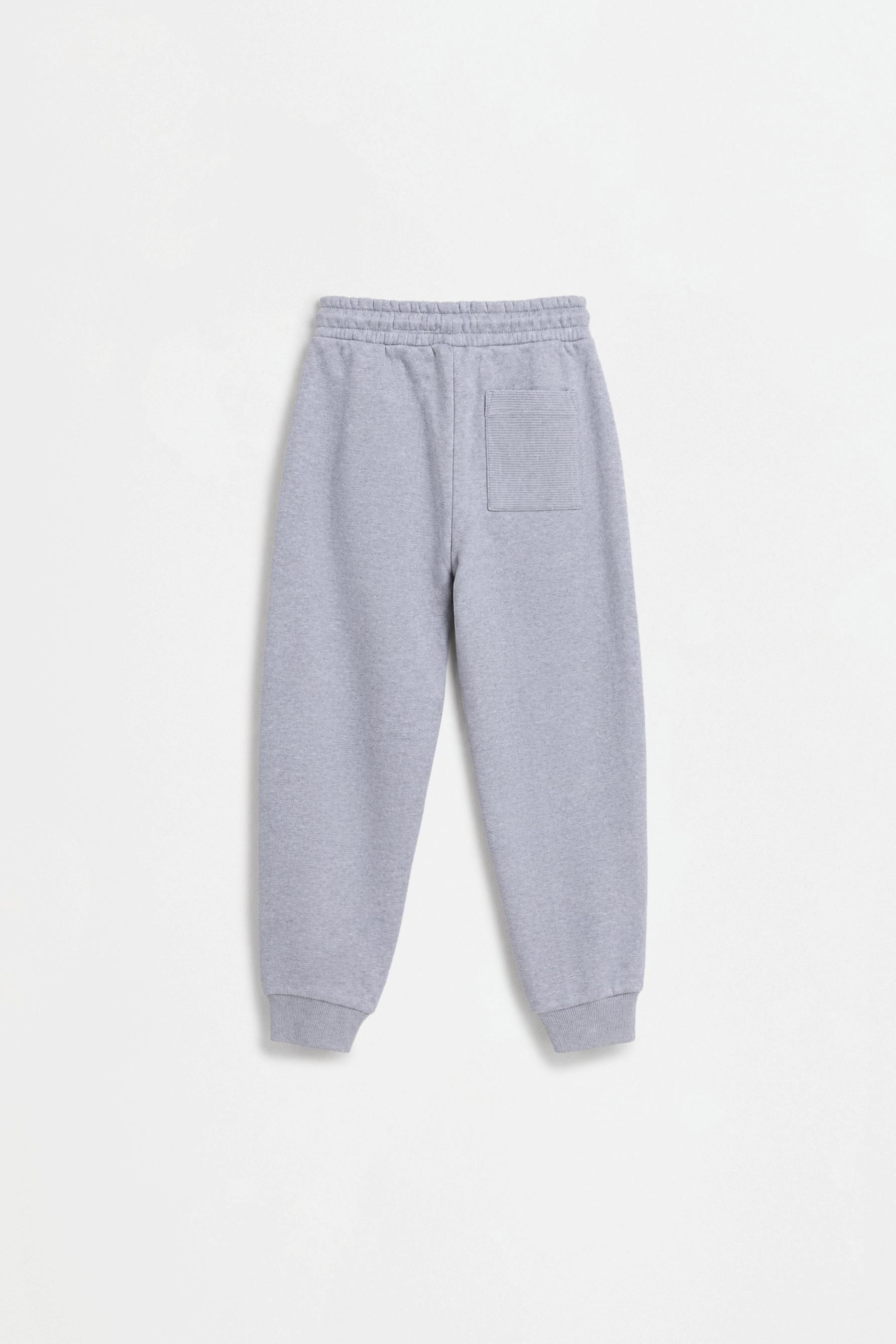 Ottoman plush joggers — GREY MARL