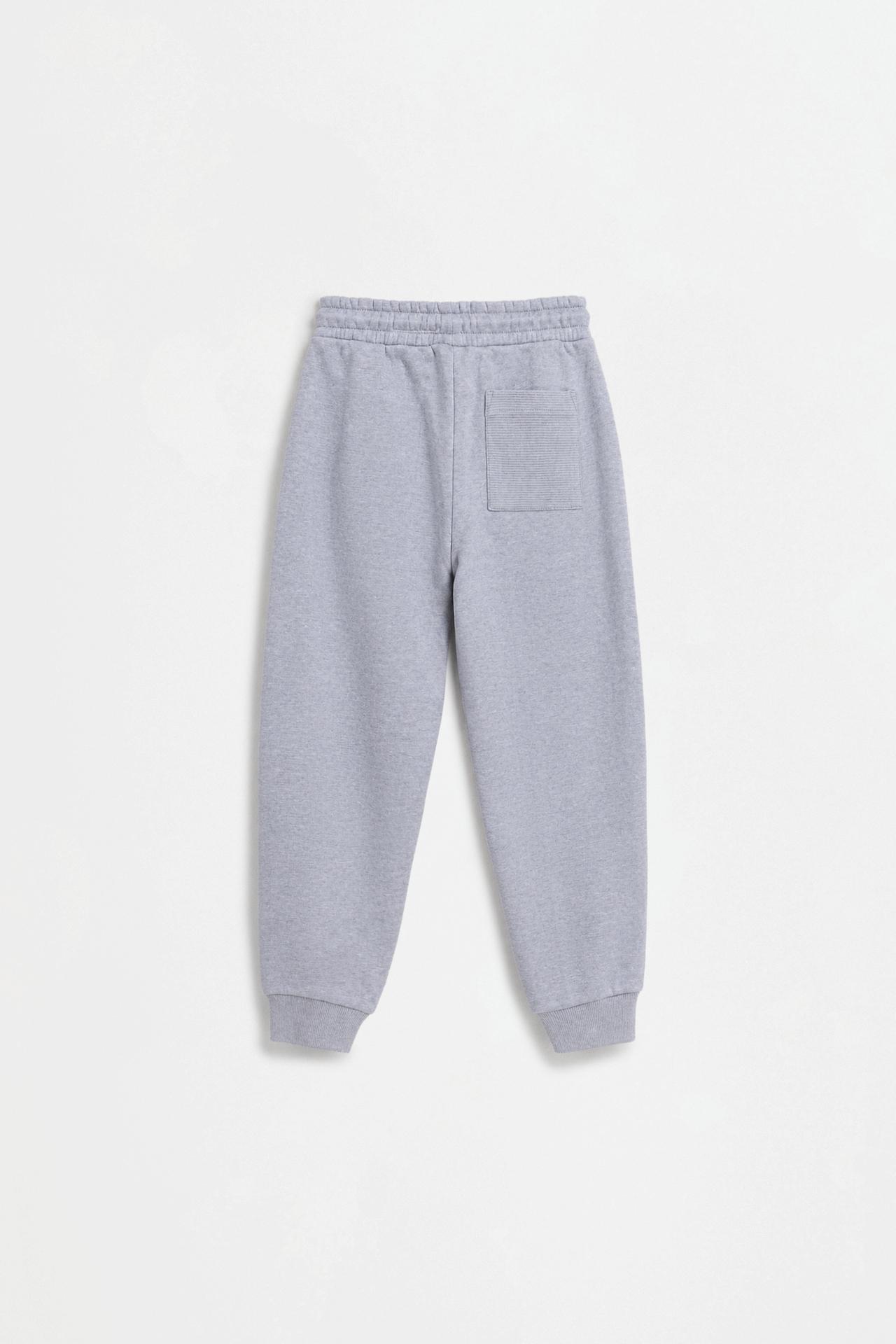 Ottoman plush joggers — GREY MARL