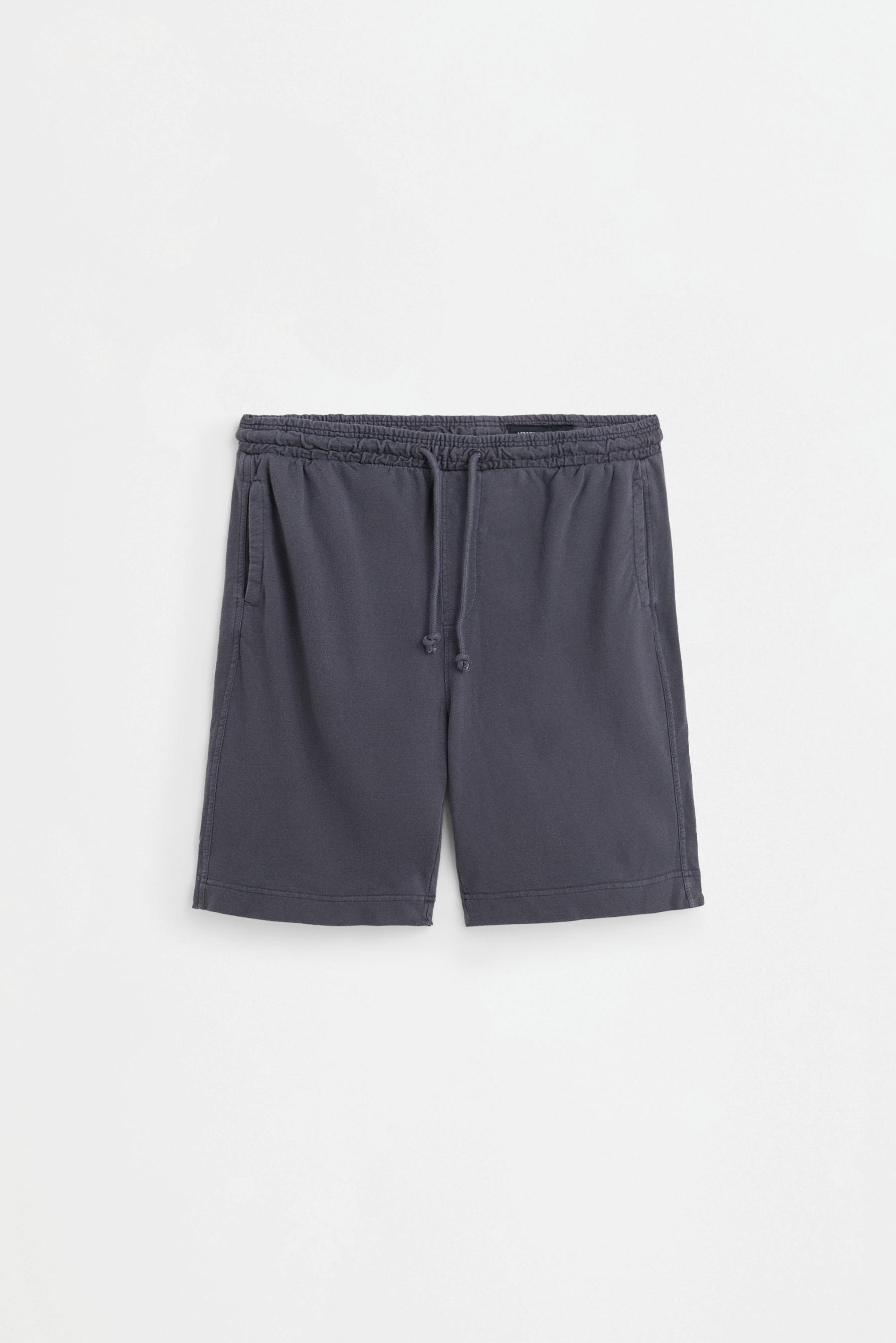 Faded-effect tracksuit Bermuda shorts — BLACK