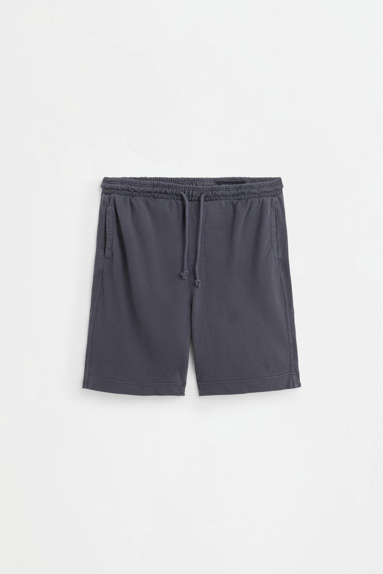 Faded-effect tracksuit Bermuda shorts — BLACK