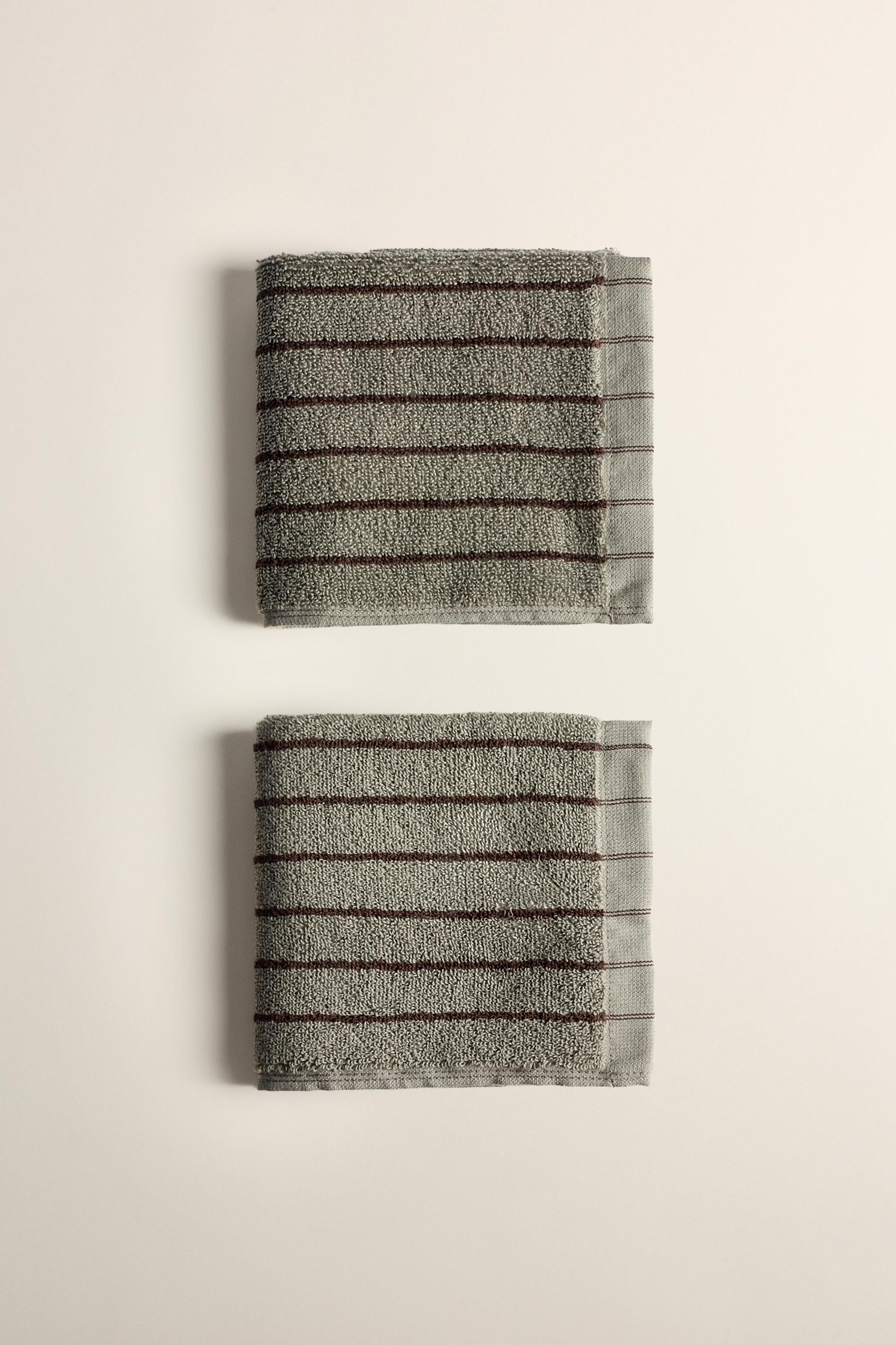 Toalla facial rayas 30 x 50 cm (Pack 2)
