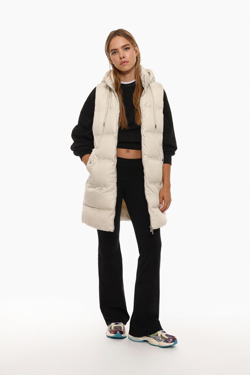 Chaleco Acolchado Lefties Plumiferos Mujer Chaleco Largo Chaleco