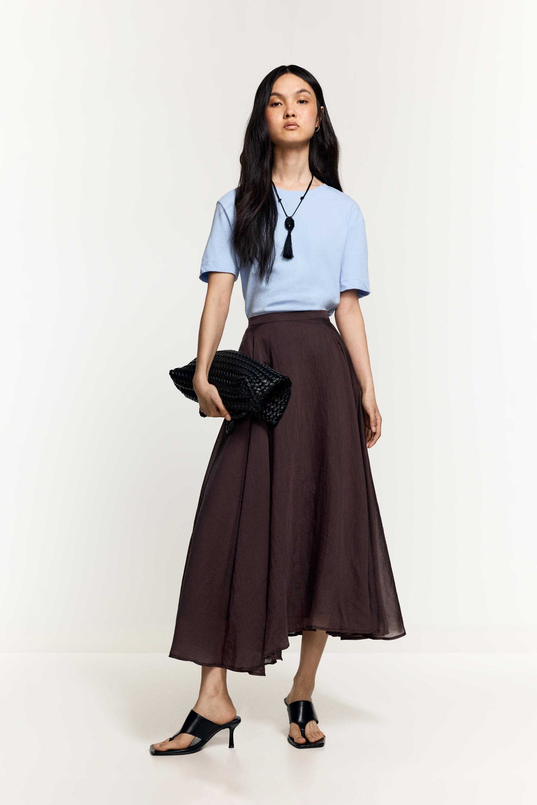 Basic round neck T-shirt — SKY BLUE