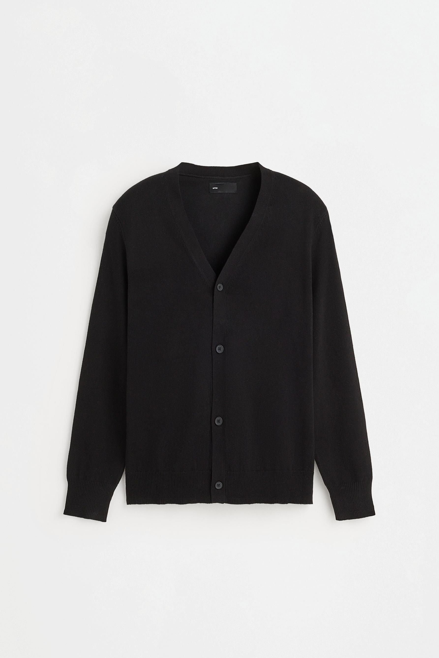 Basic cardigan — BLACK