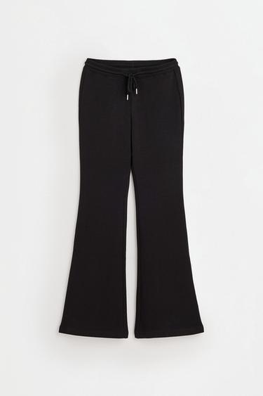 Basic interlock bell bottom trousers — BLACK 7
