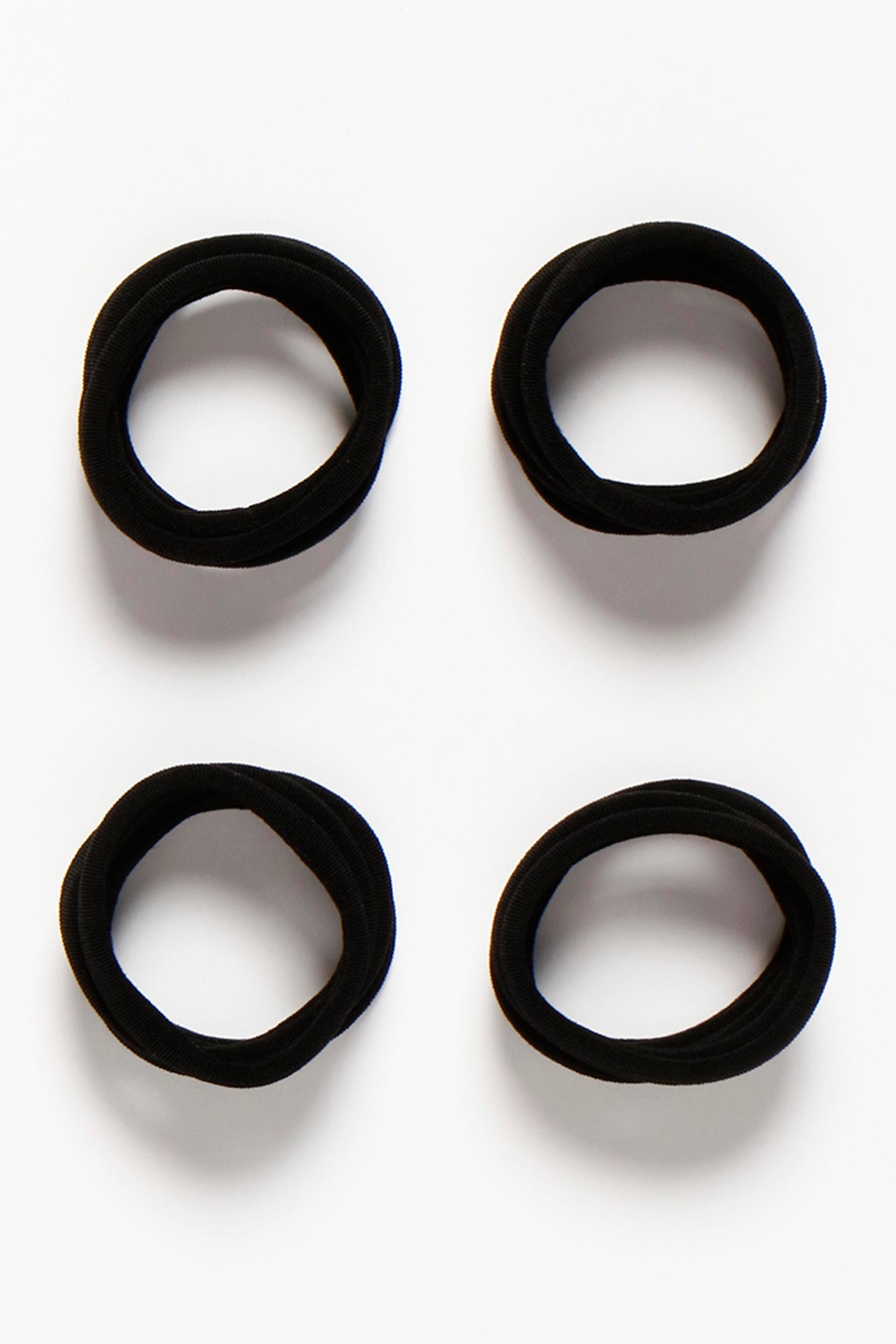 Pack of 20 basic hair ties — BLACK