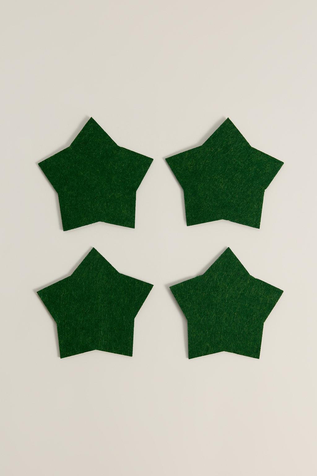 Pack of 4 star coasters