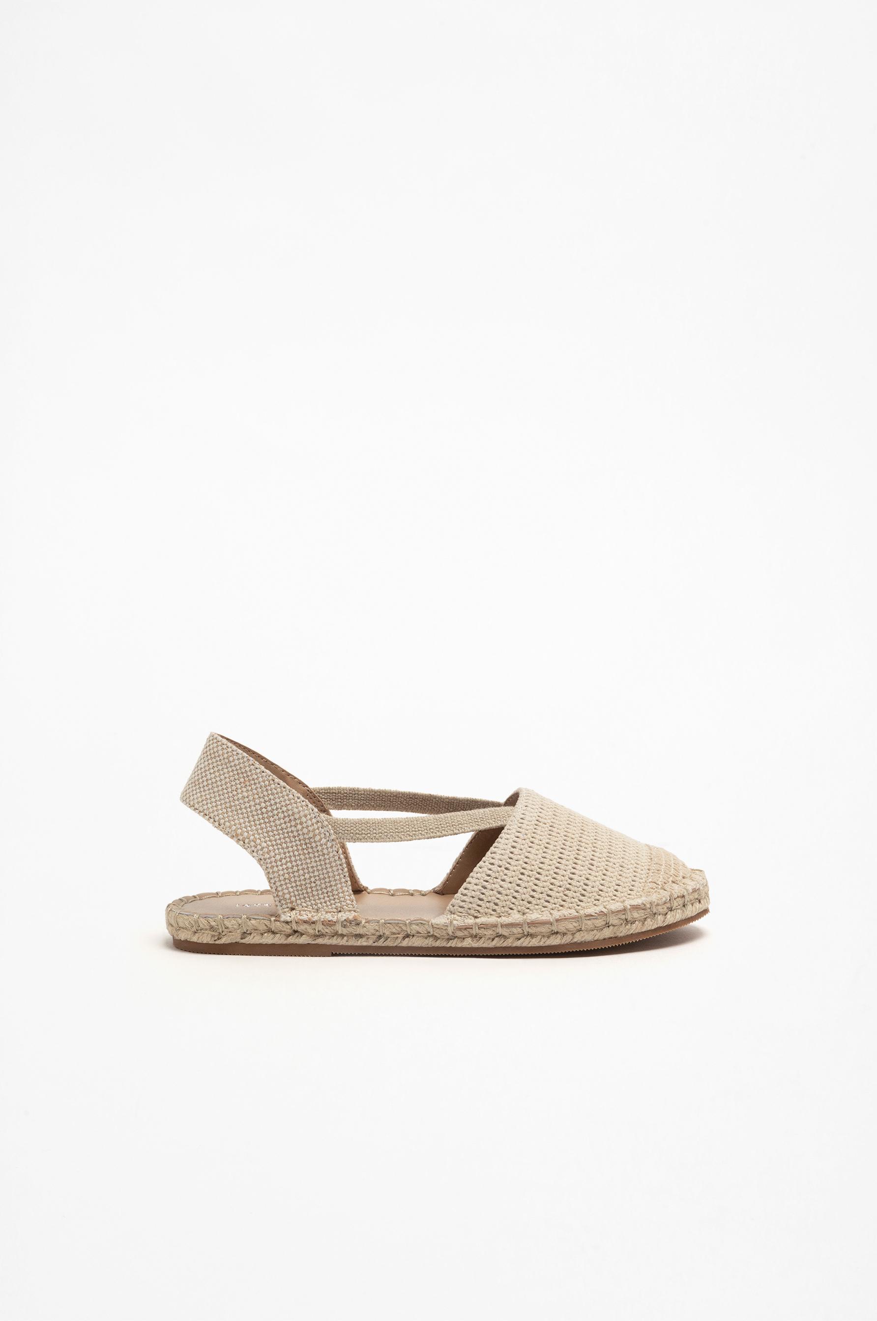Elastic backless espadrille — BEIGE