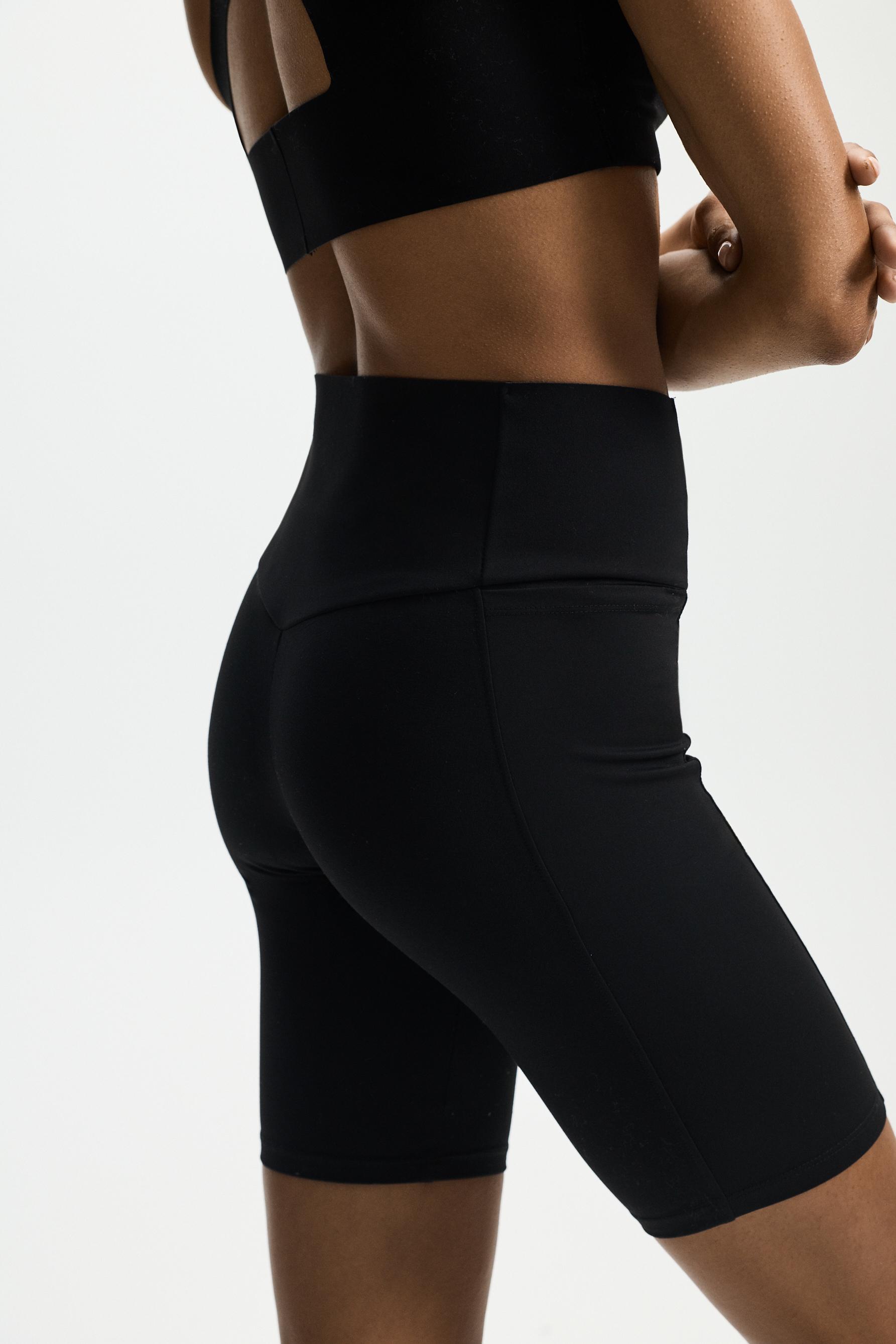 Shaping effect sports cycling leggings. — BLACK