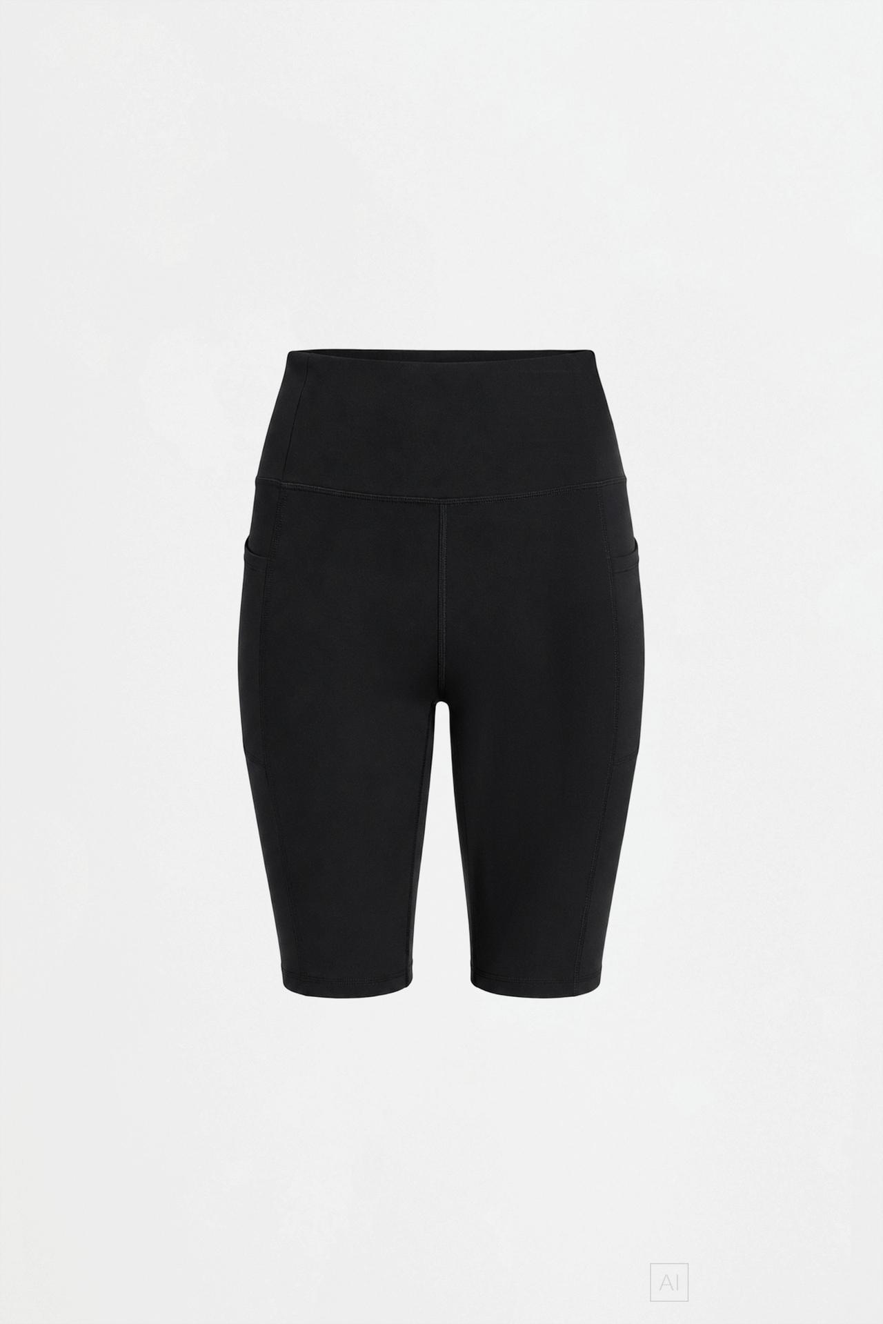Shaping effect sports cycling leggings. — BLACK