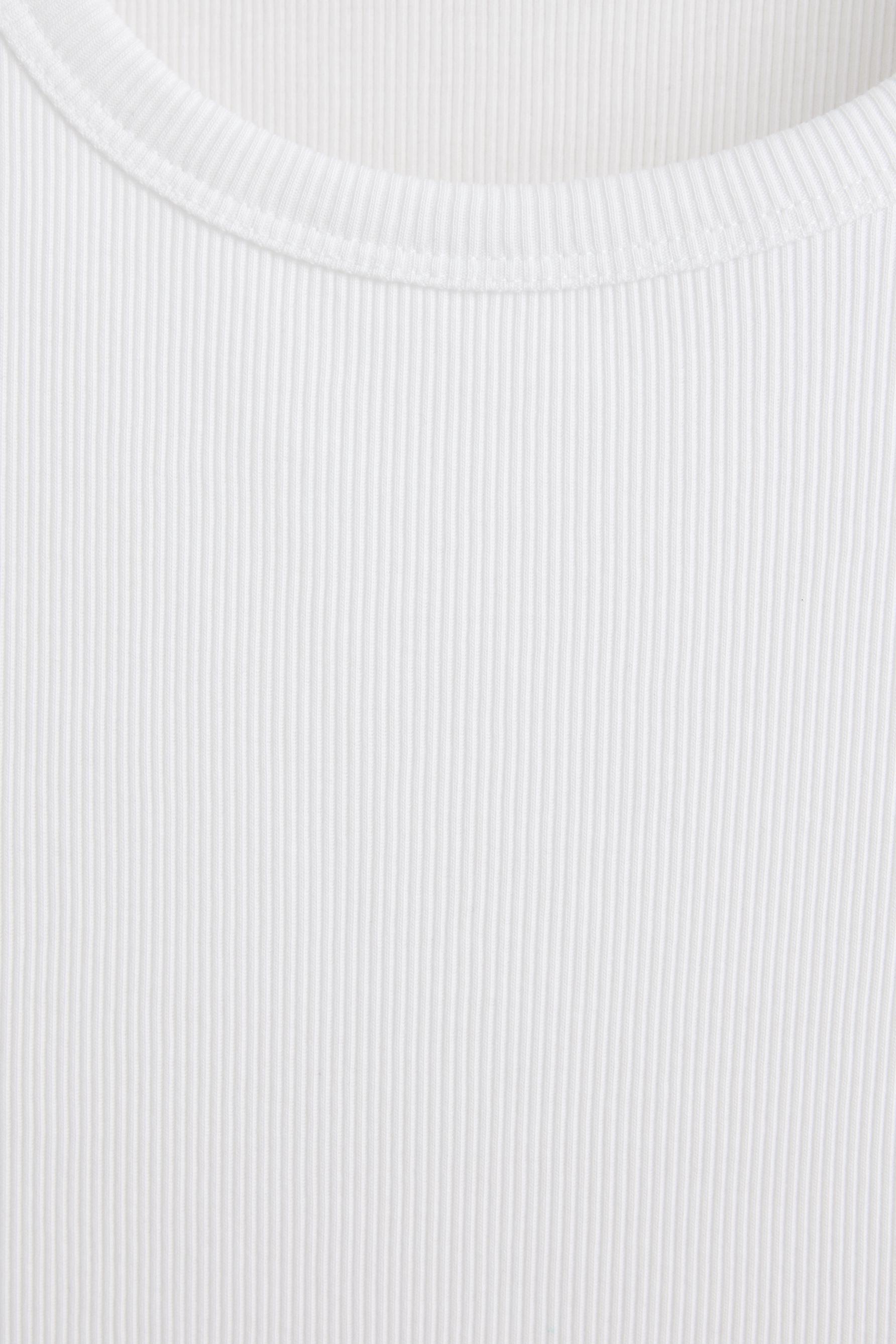 Ribbed vest top — OFF WHITE