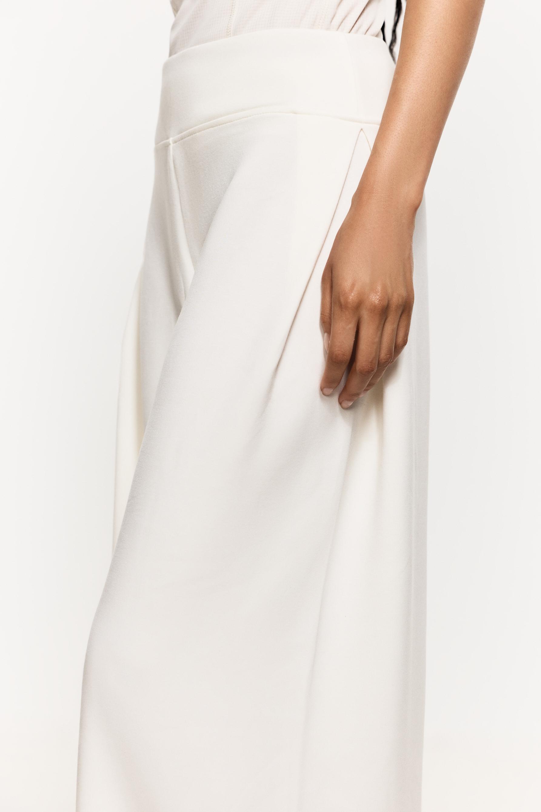 Wide-leg sports trousers — OFF WHITE