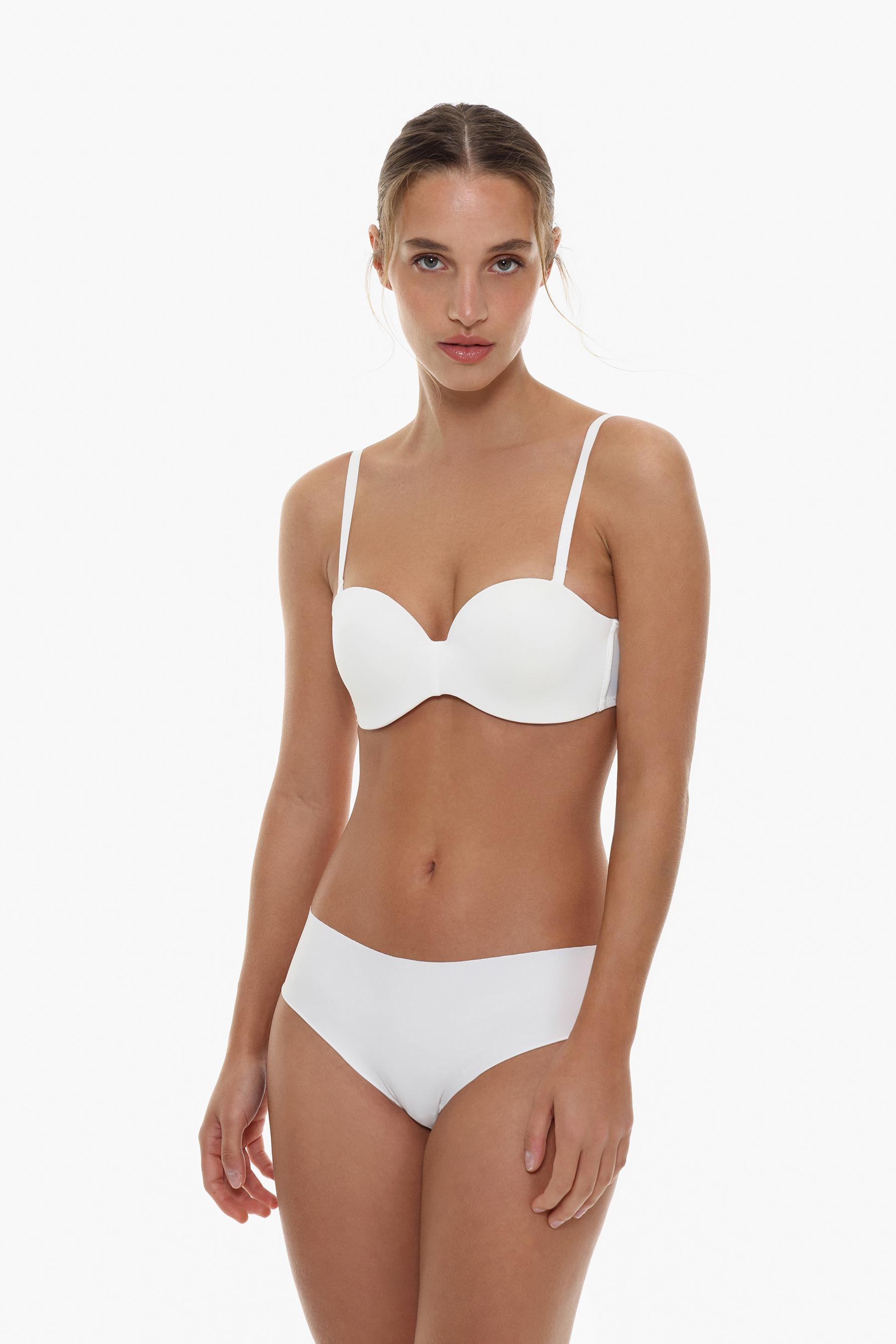 Sujetador balconette push up microfibra