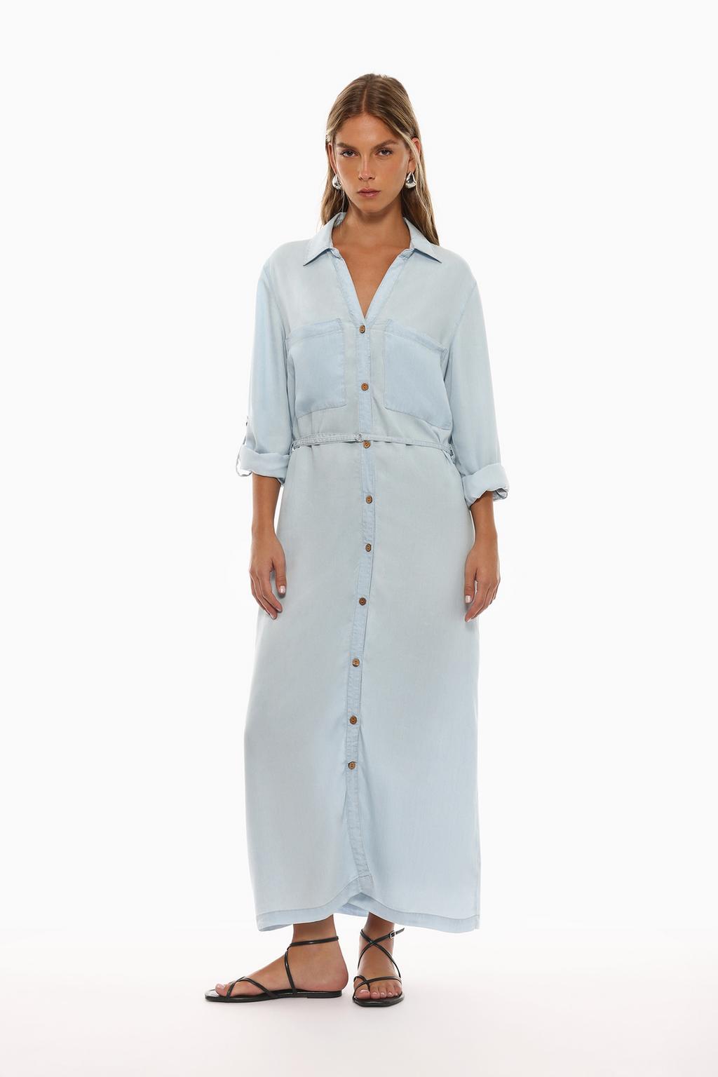 Midi shirt dress