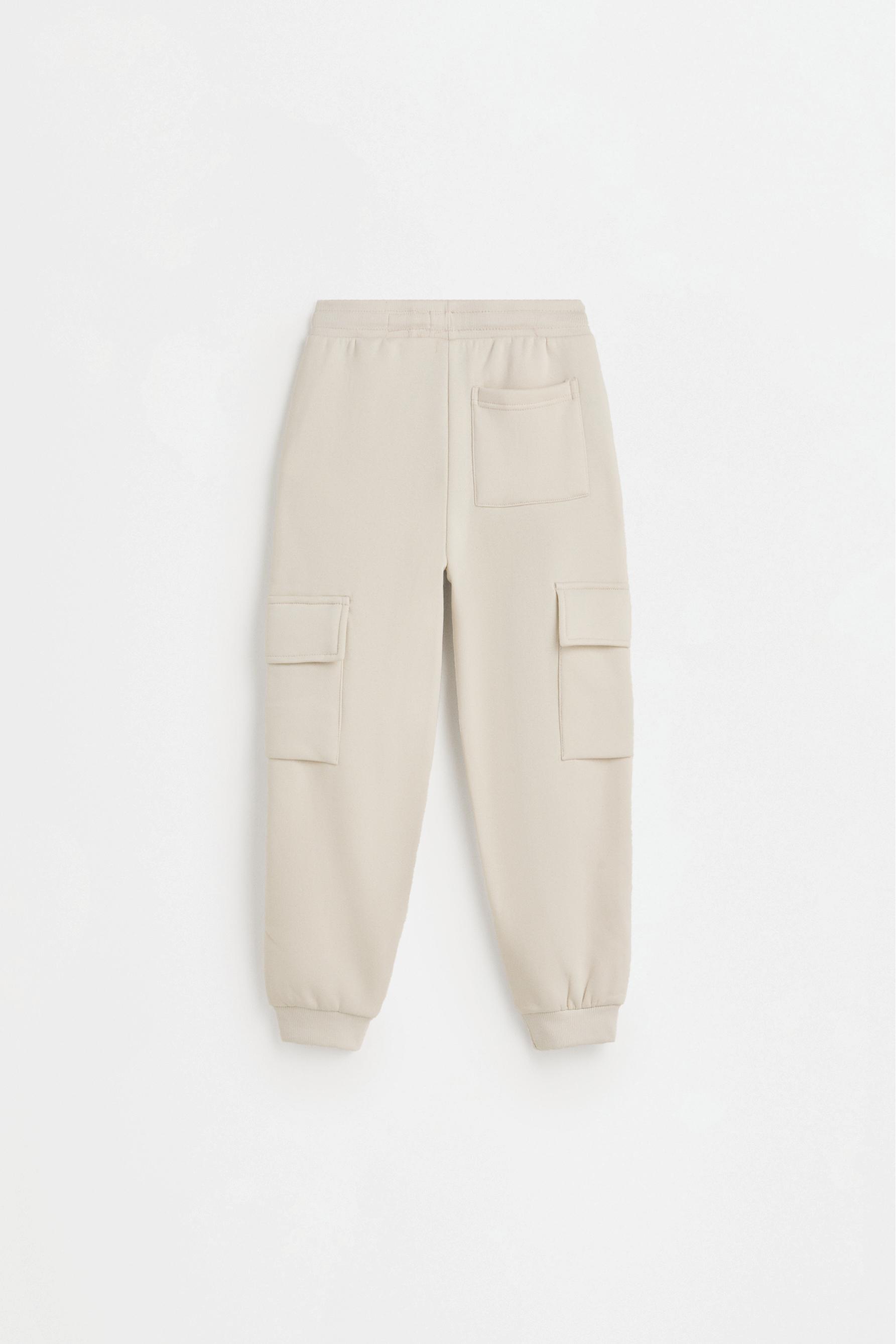 Plush cargo joggers — GREY