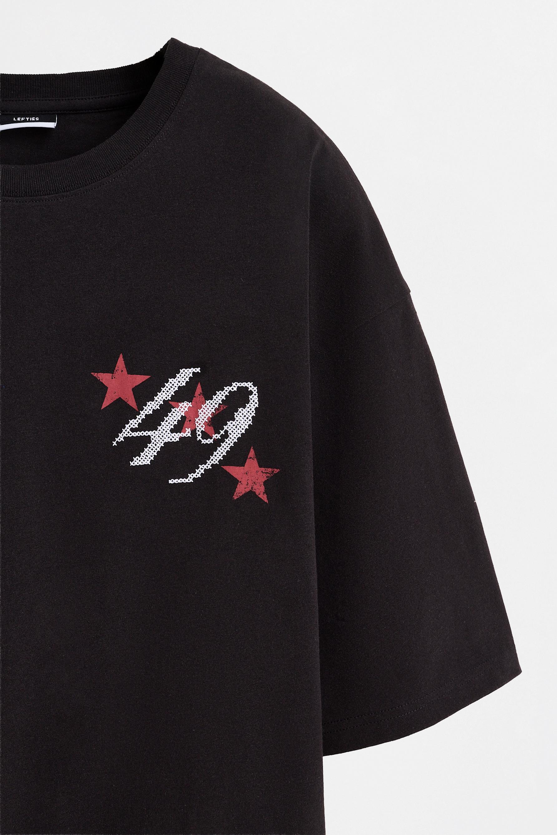 Printed T-shirt — BLACK