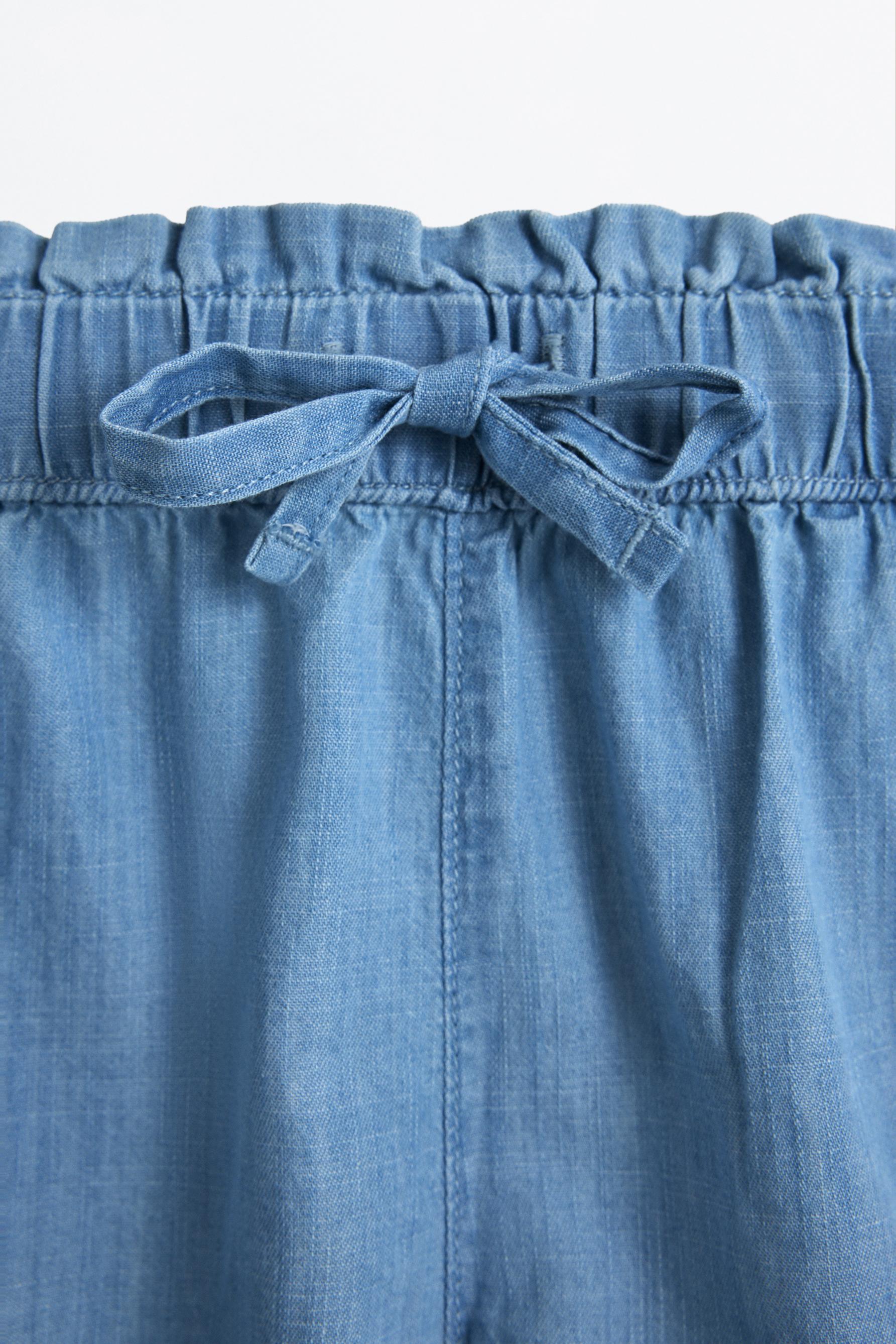 Lightweight denim shorts — PALE BLUE