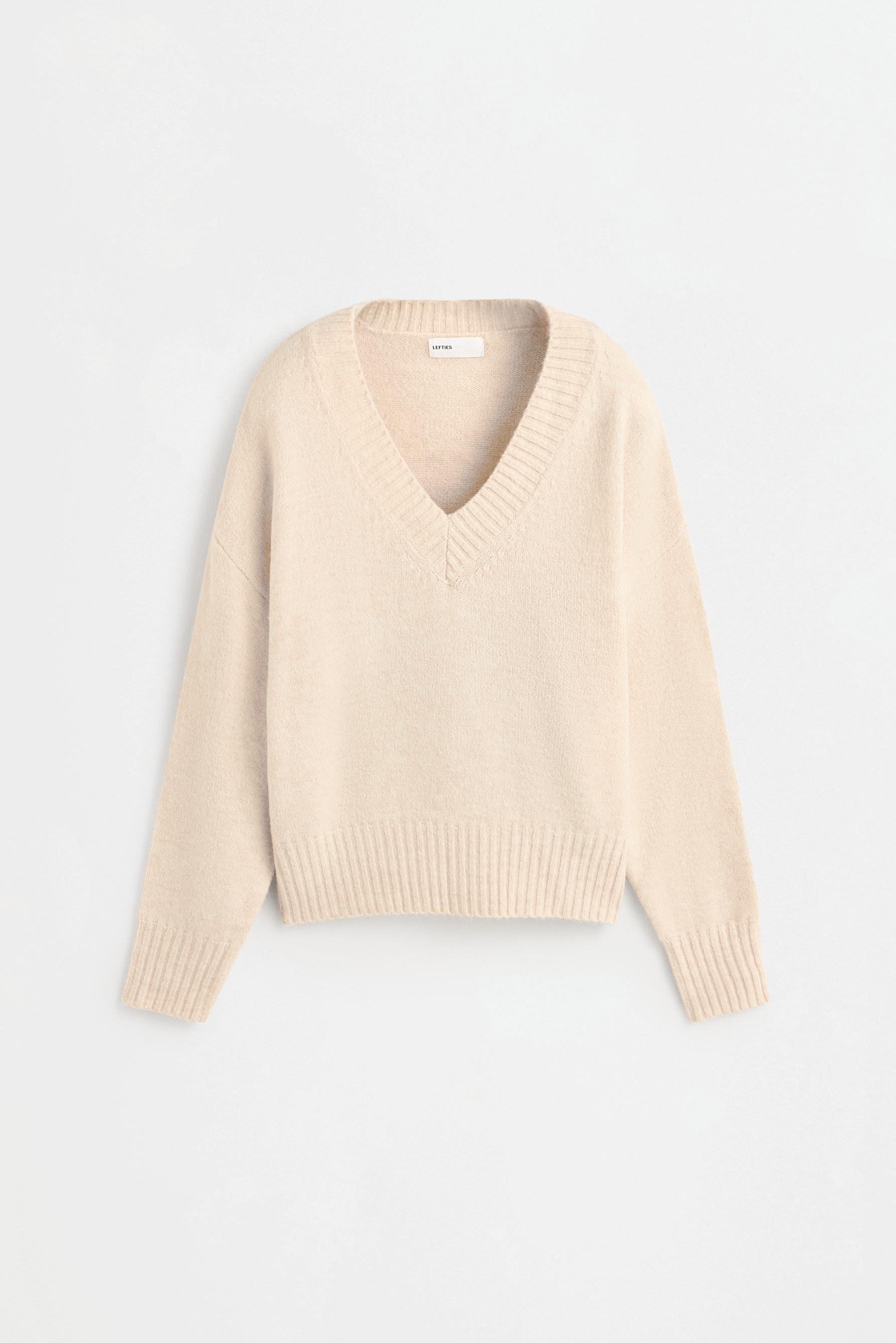 V-neck sweater — ECRU