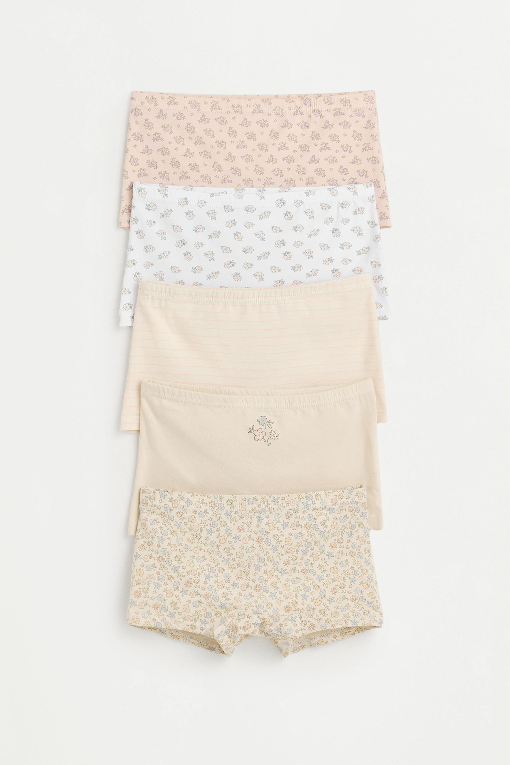 Butterfly Print Boxer Briefs (5-Pack) — PINK
