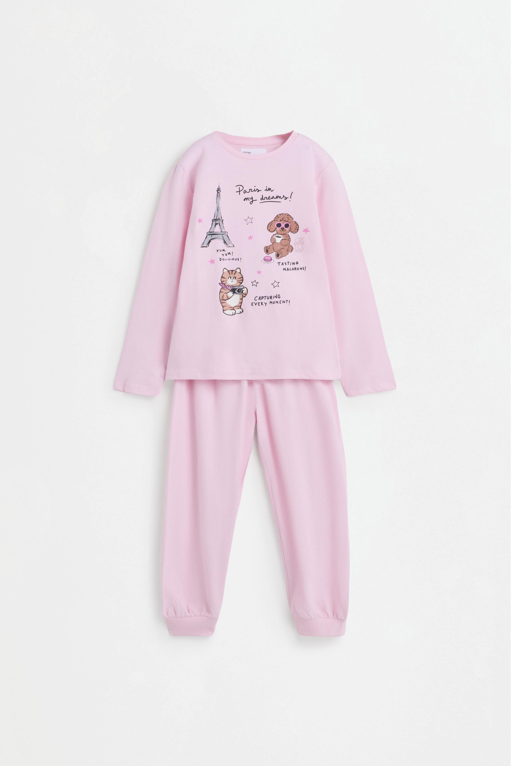 Long printed pyjamas — PALE MAUVE