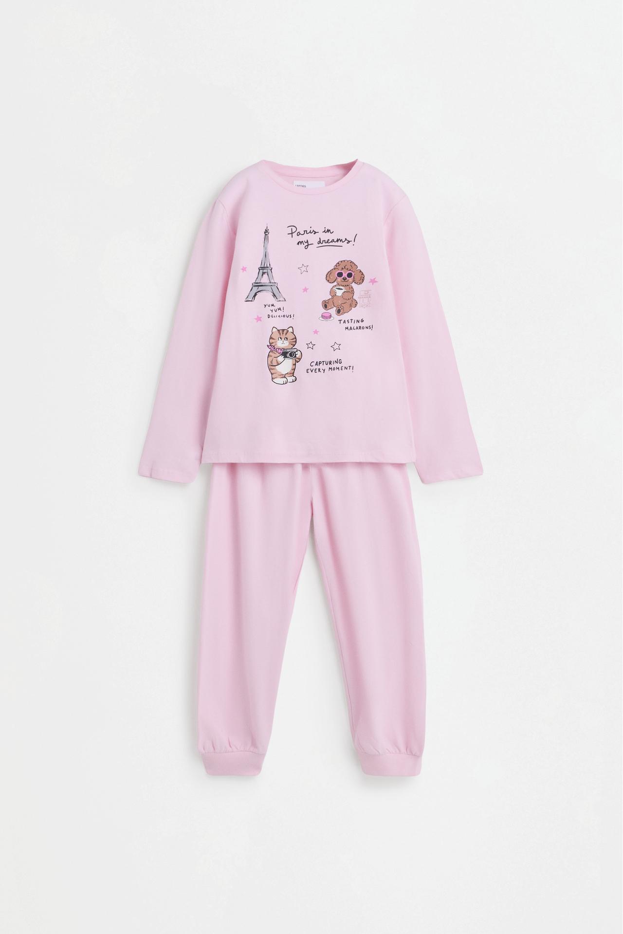 Long printed pyjamas — PALE MAUVE