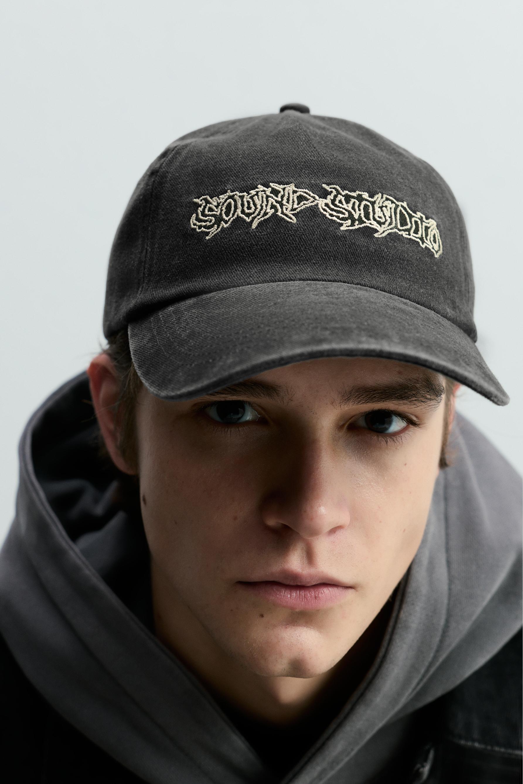 Gorra efecto lavado bordado