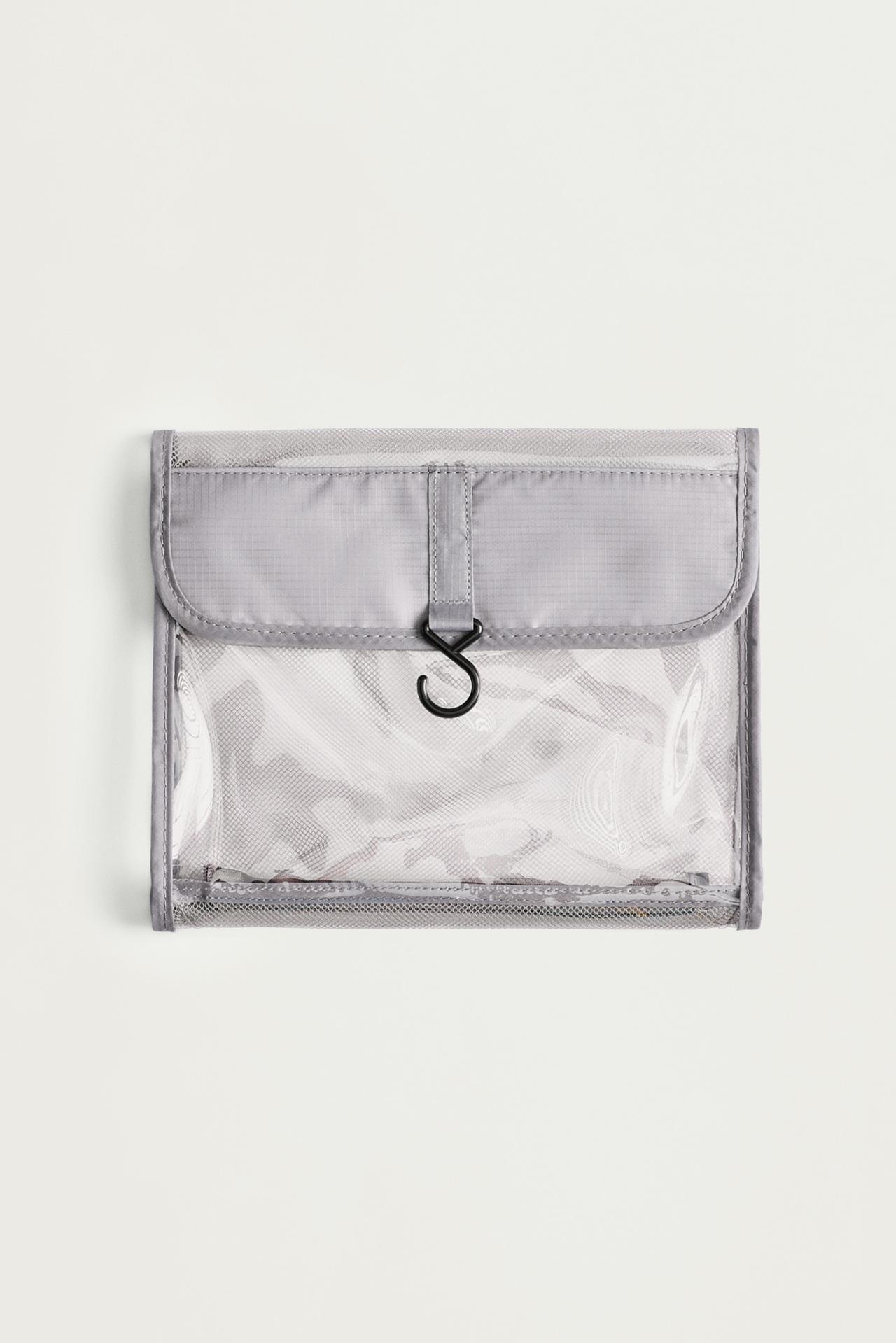 Foldable travel toiletry bag — PEARL GREY