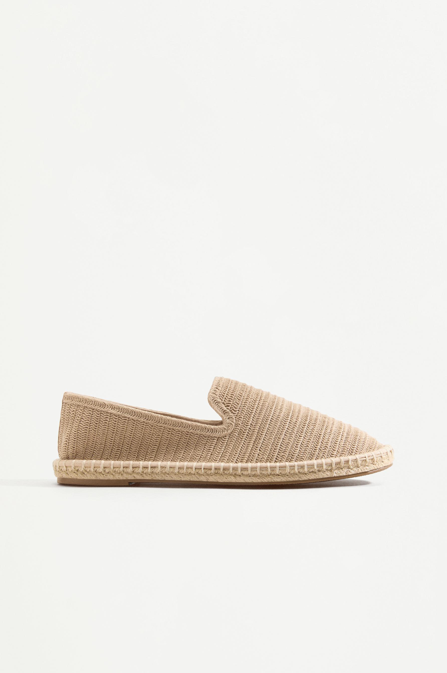 Crochet jute effect espadrilles — BEIGE