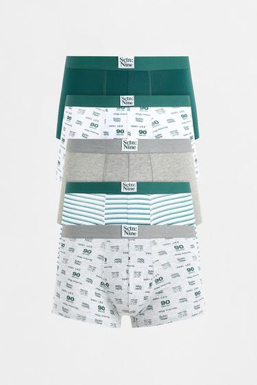 Mixed Boxer Briefs (5-Pack) — DARK GREEN 6