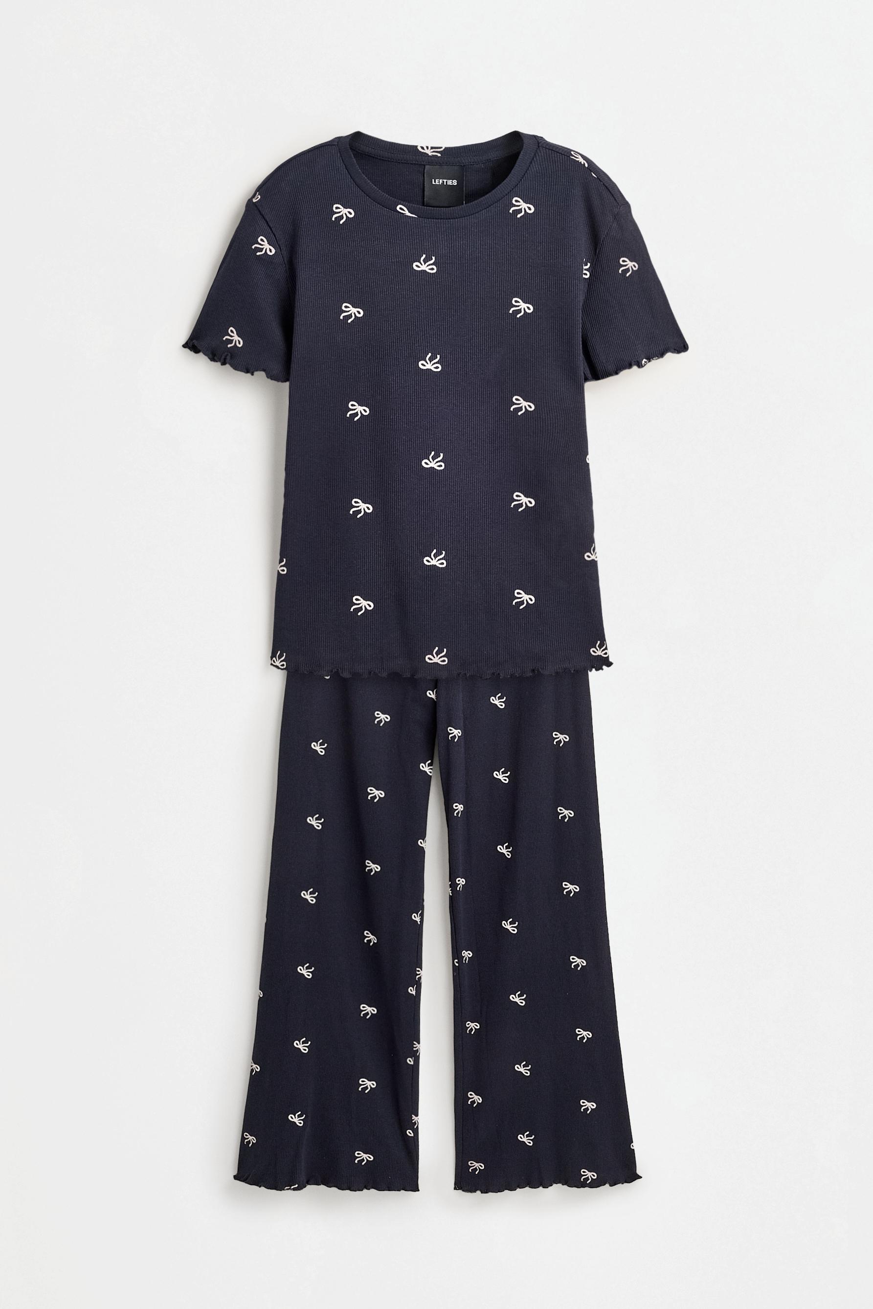 Long printed pyjamas — NAVY