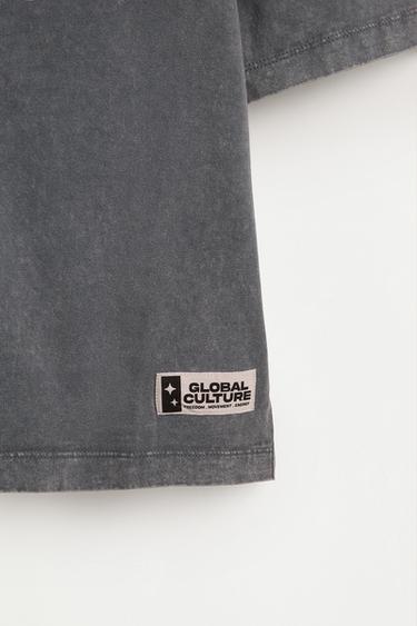 T-shirt with patch — BLUE GREY 4