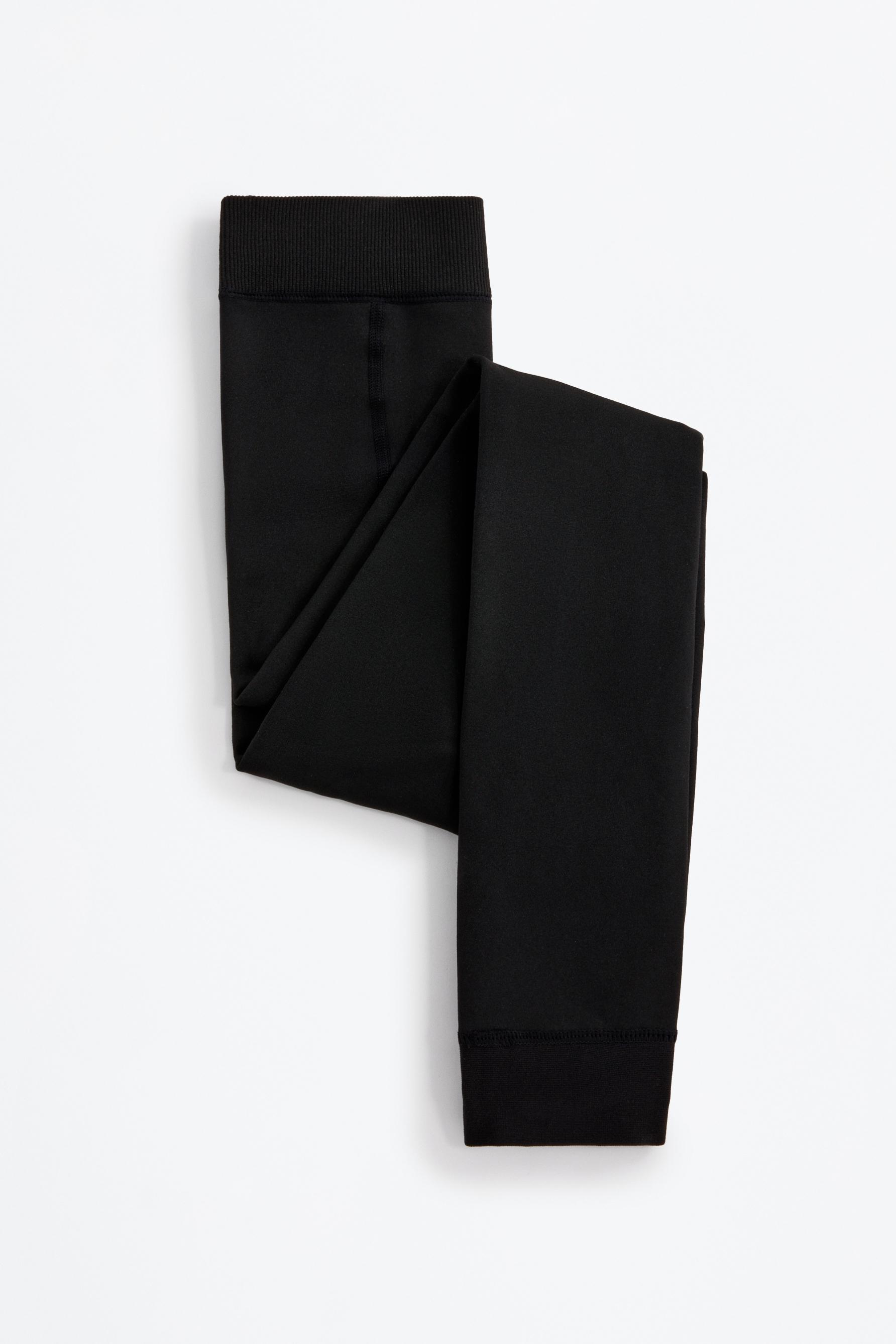 200 denier thermal leggings — BLACK