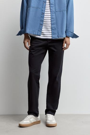 Slim fit chino trousers — DARK BLUE 2