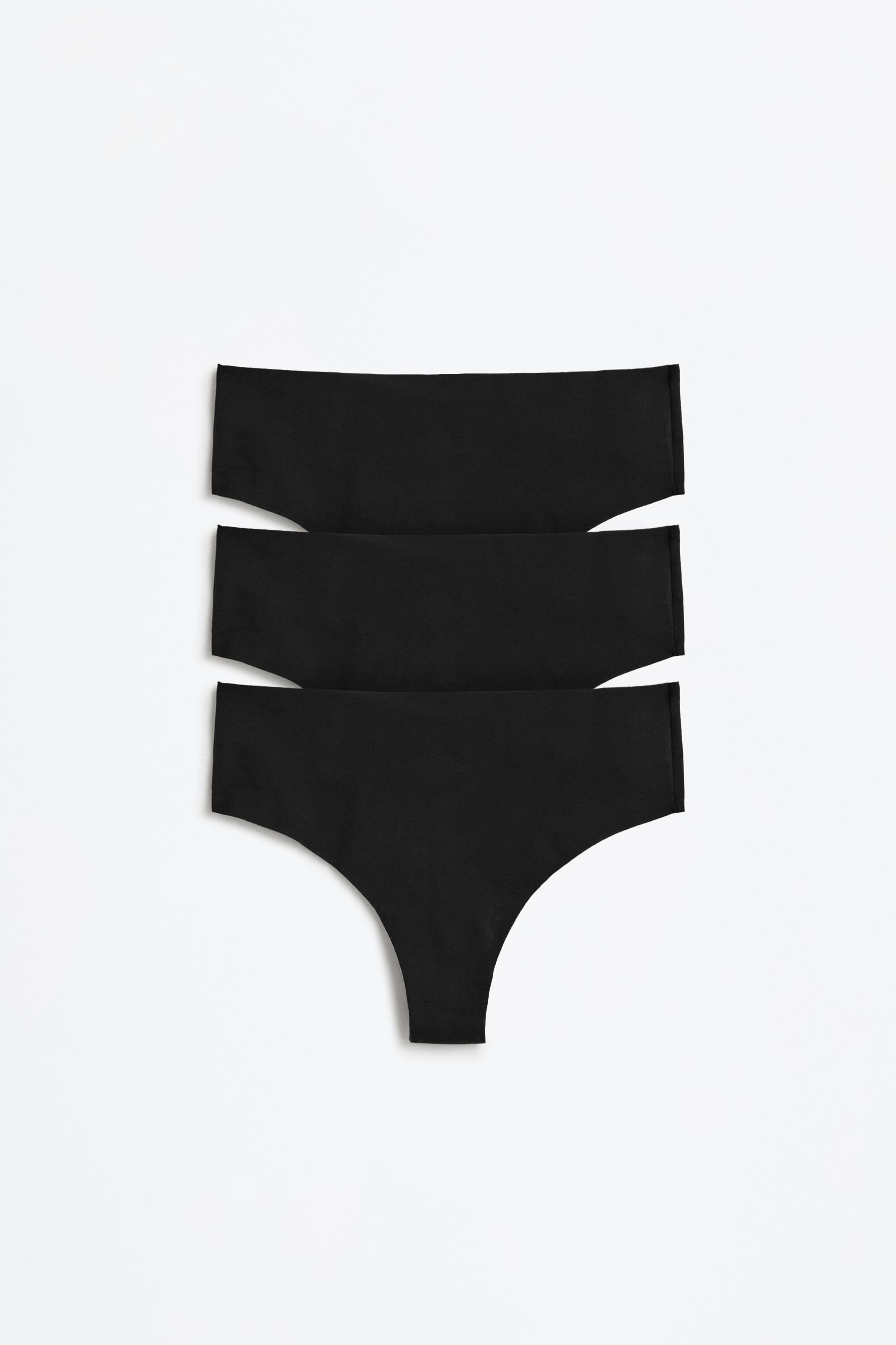 3-pack of cotton hipster briefs — BLACK