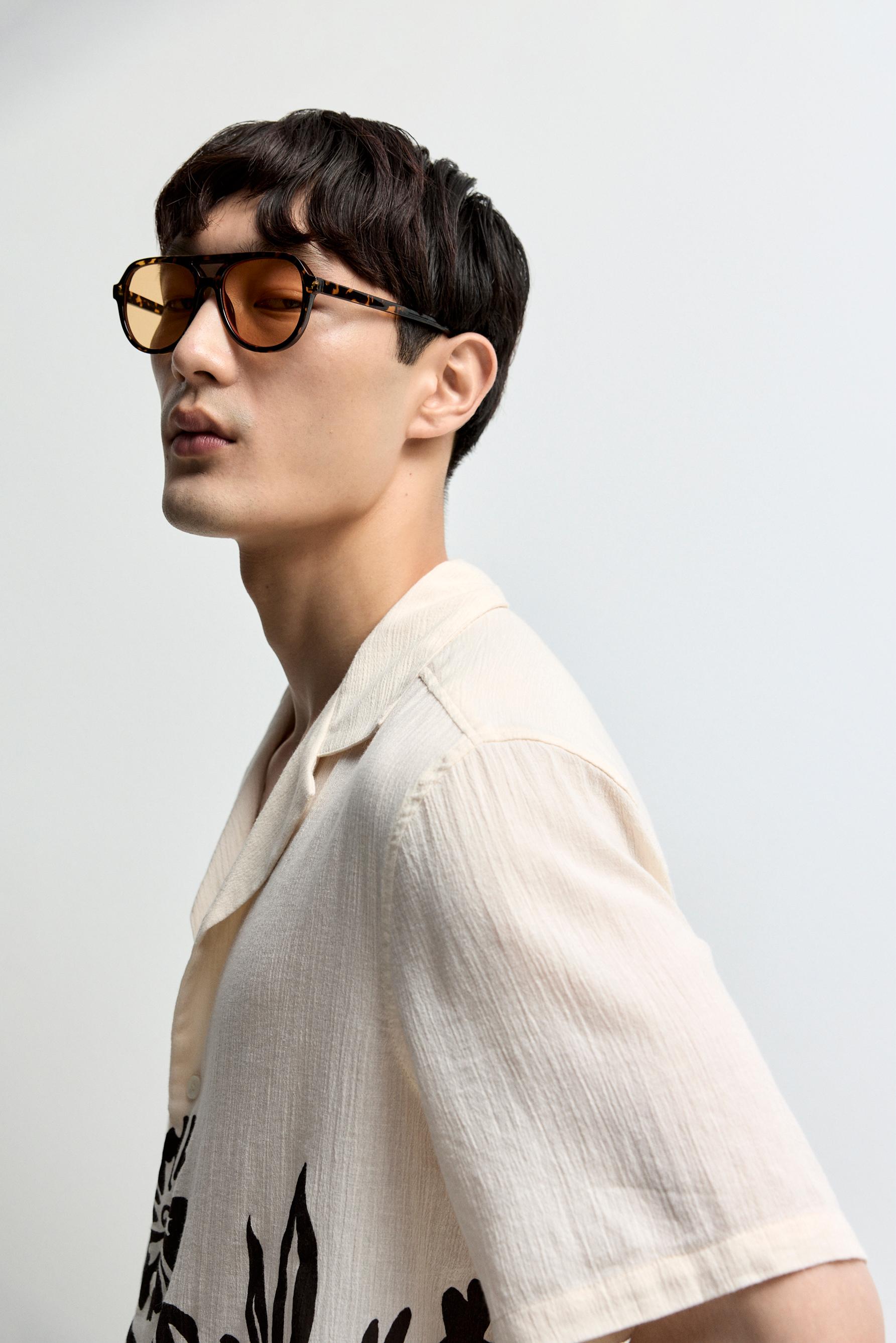 Textured print shirt — ECRU