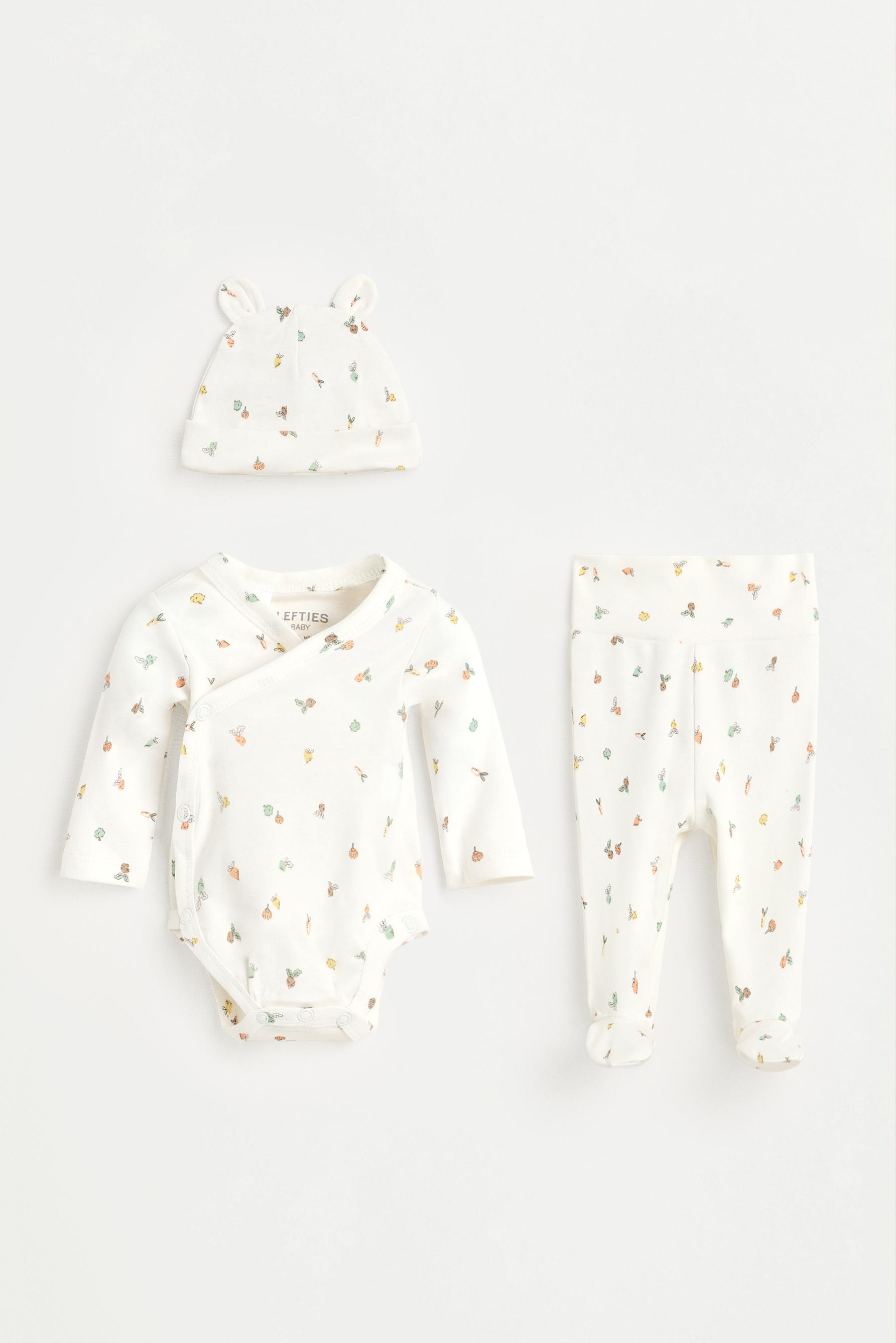 Set body, polaina y gorrito interlock