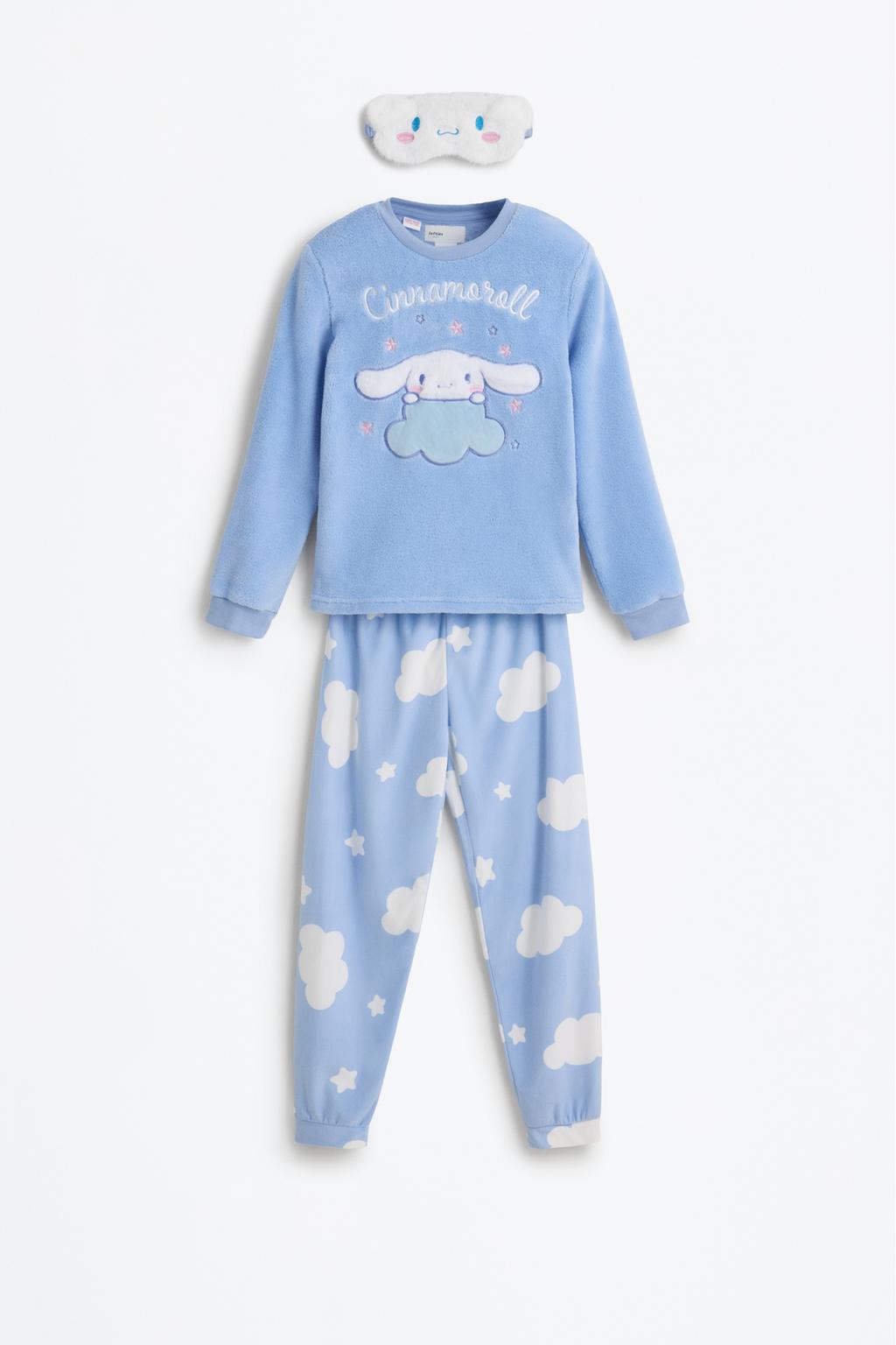 Cinamoroll Hello Kitty ©SANRIO furry pyjamas with eye mask