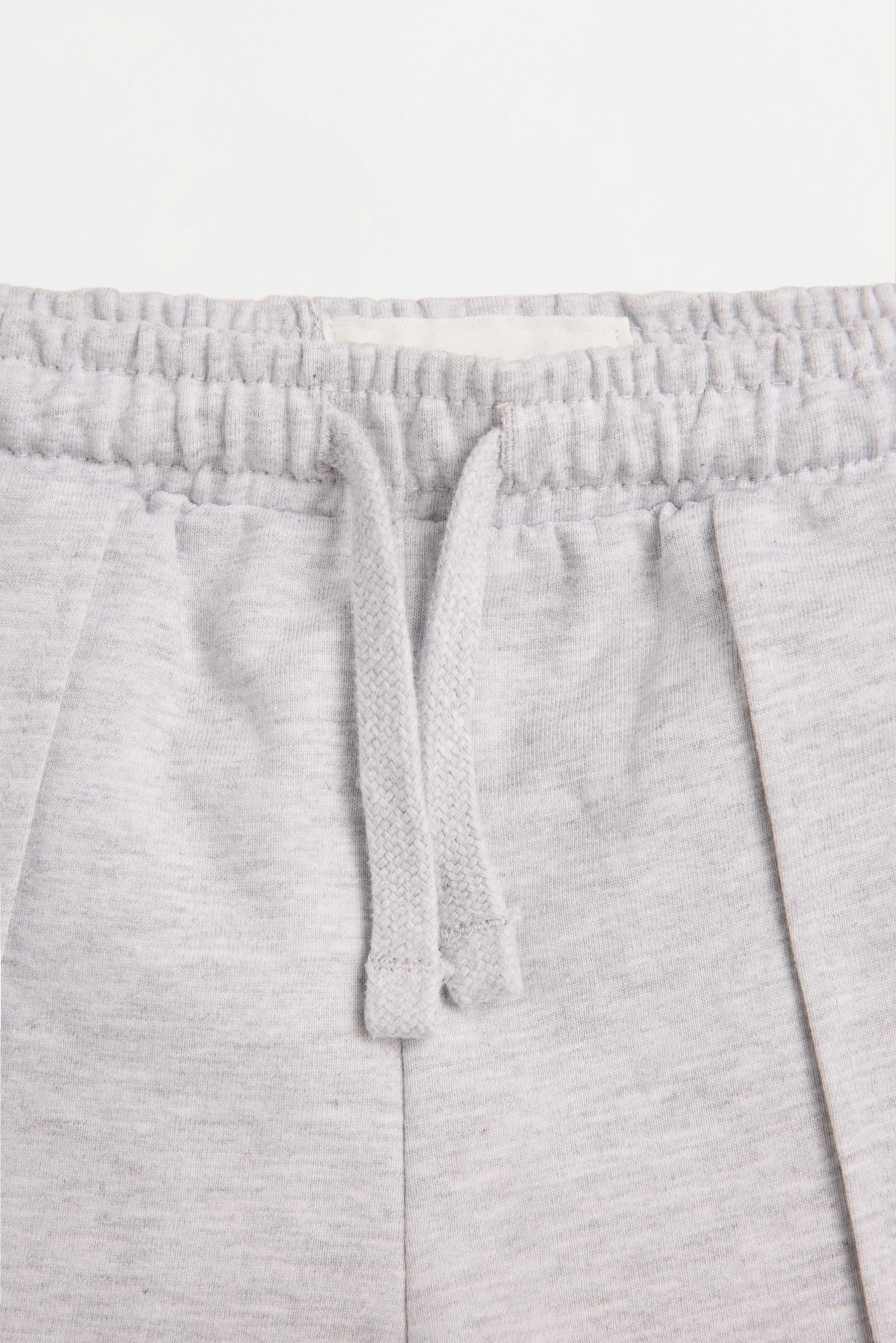 Pack of 2 plain fleece shorts — PALE GREY