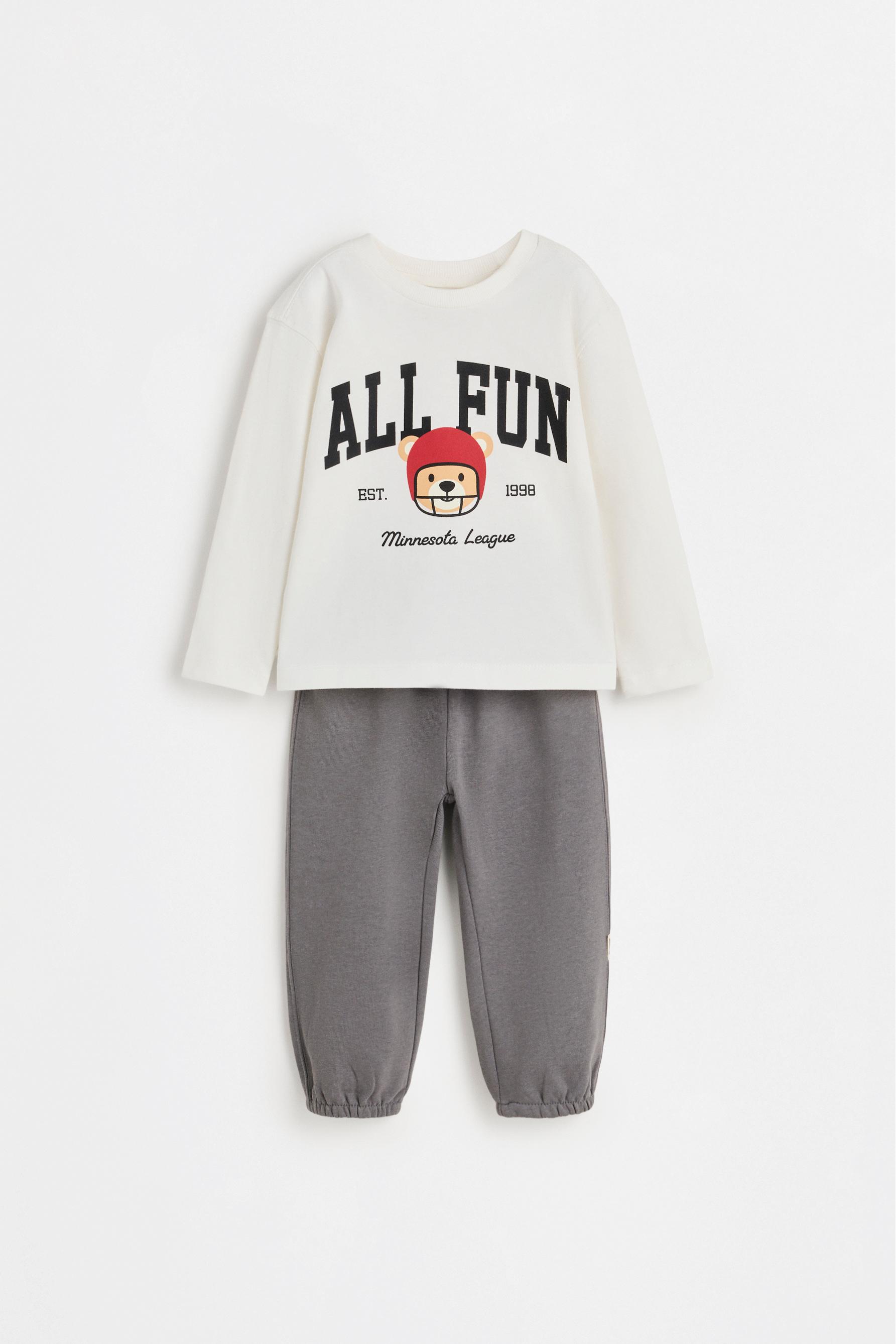 5-pack of T-shirt and fleece pants sets — NAVY