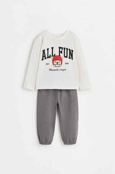 5-pack of T-shirt and fleece pants sets — NAVY 9